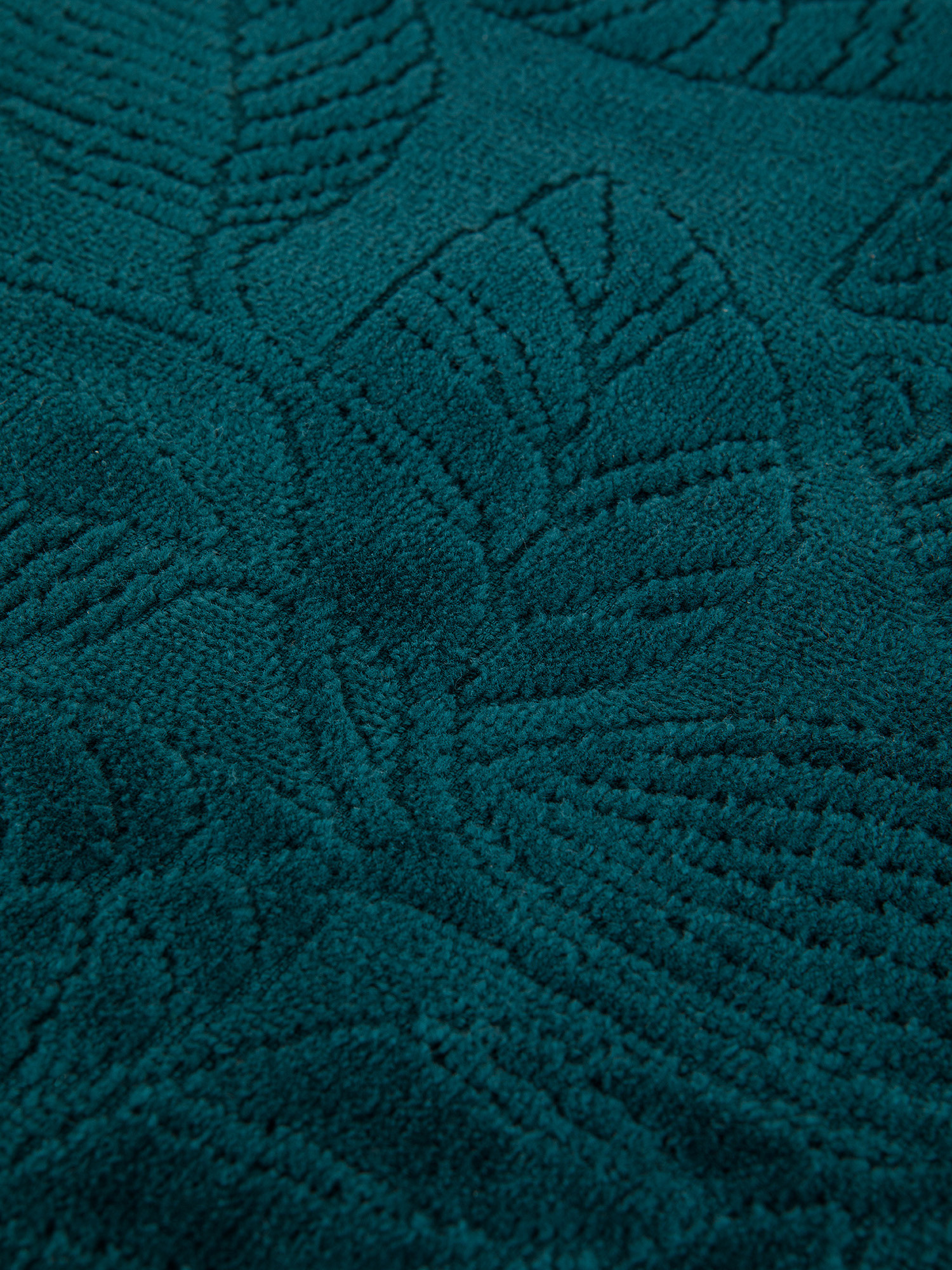 Cotton velor towel with flower motif, Green, large image number 2