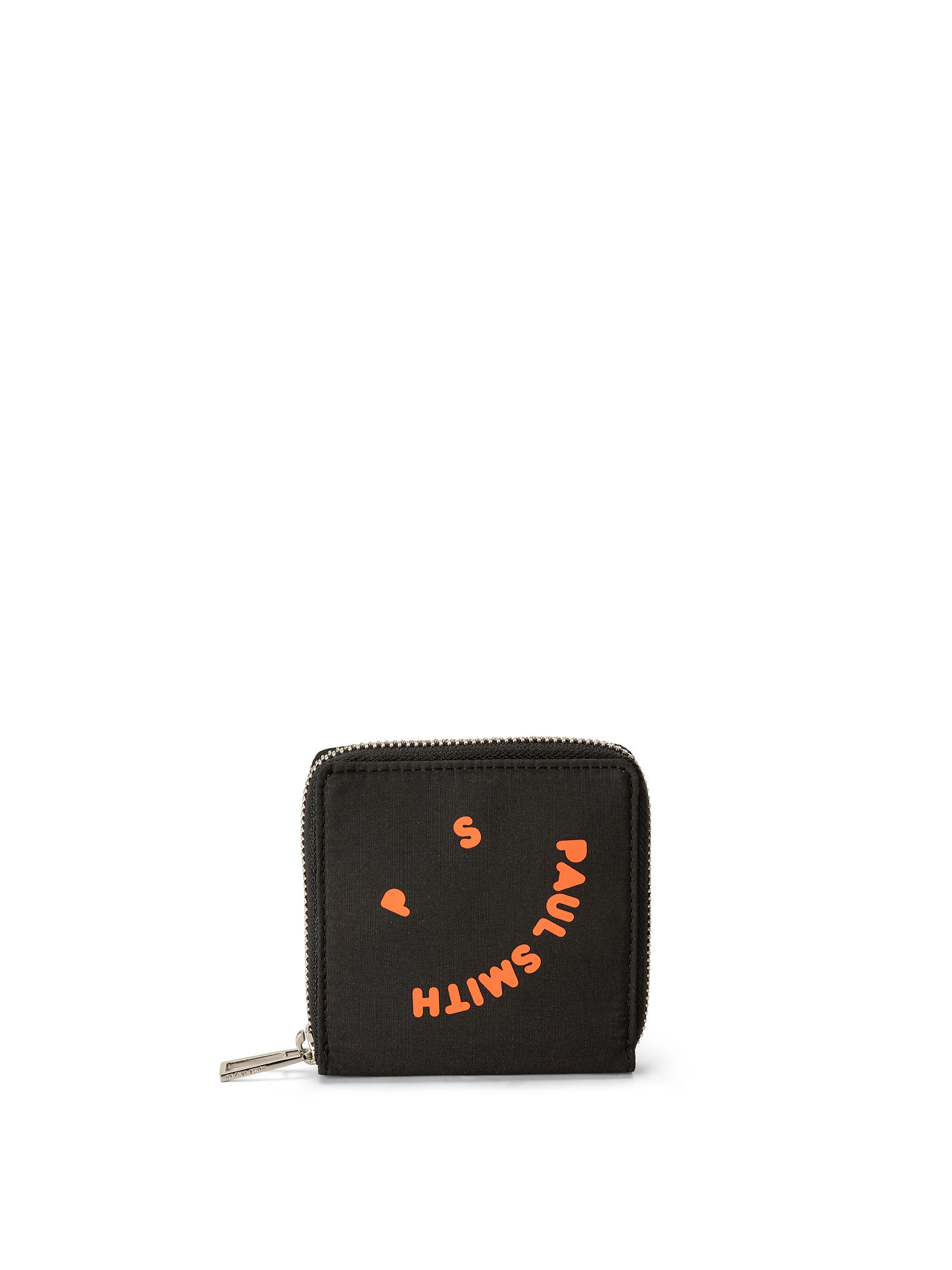 Men's Black Zip-Around 'Happy' Wallet, Black, large image number 0