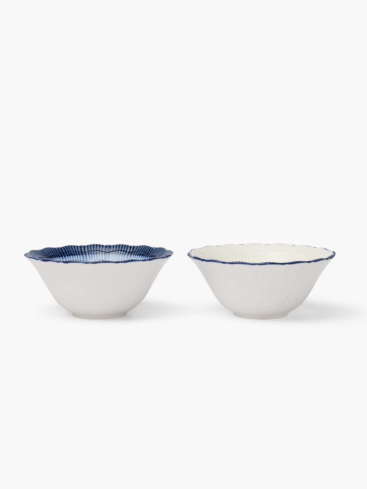 Two-tone porcelain bowl, White / Blue, large image number 0