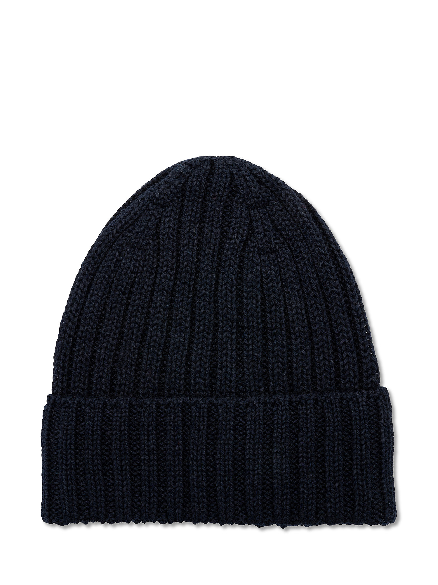 Ribbed wool hat, Dark Blue, large image number 0