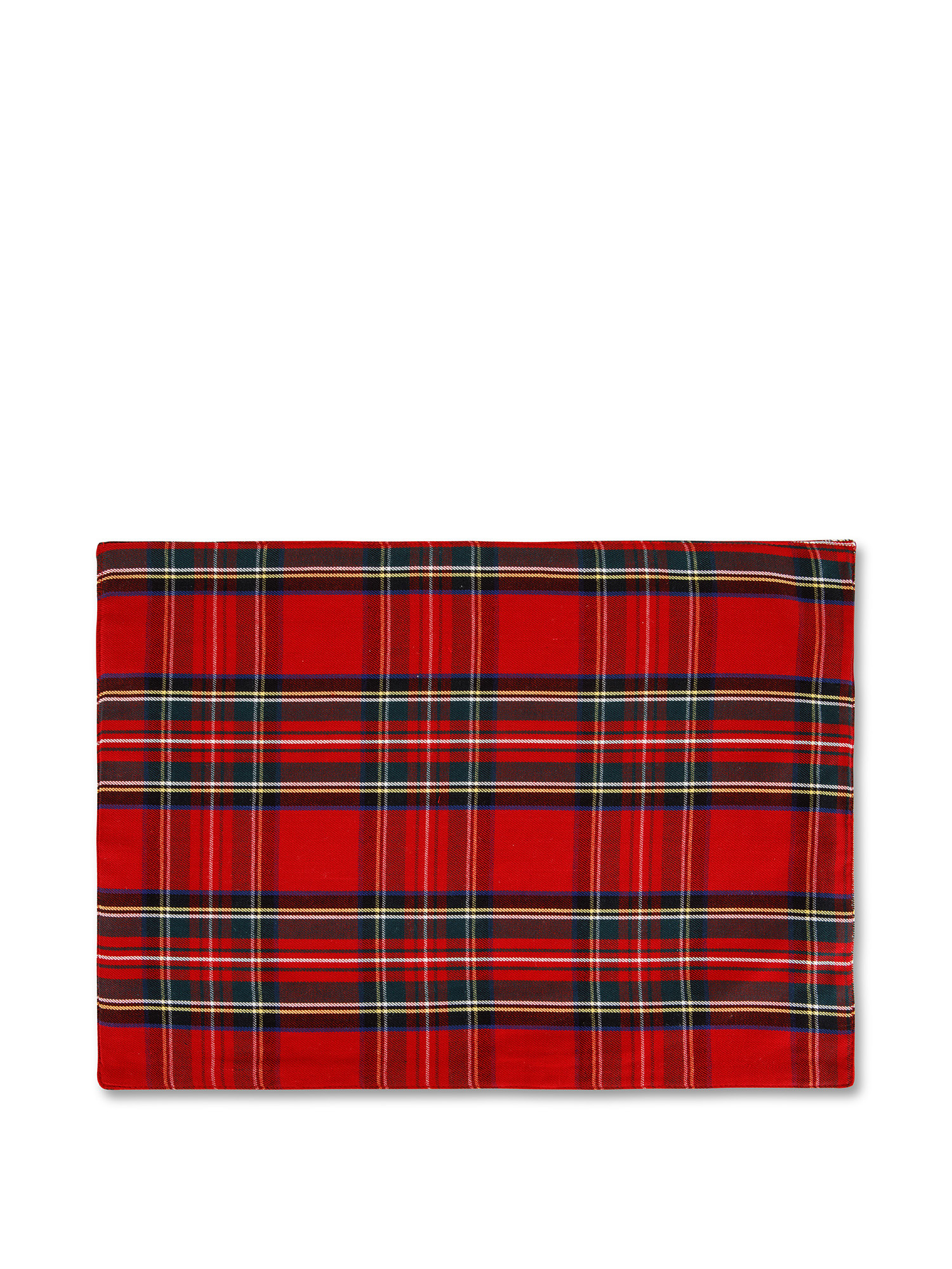 Tovaglietta twill di cotone tartan, Rosso, large image number 0