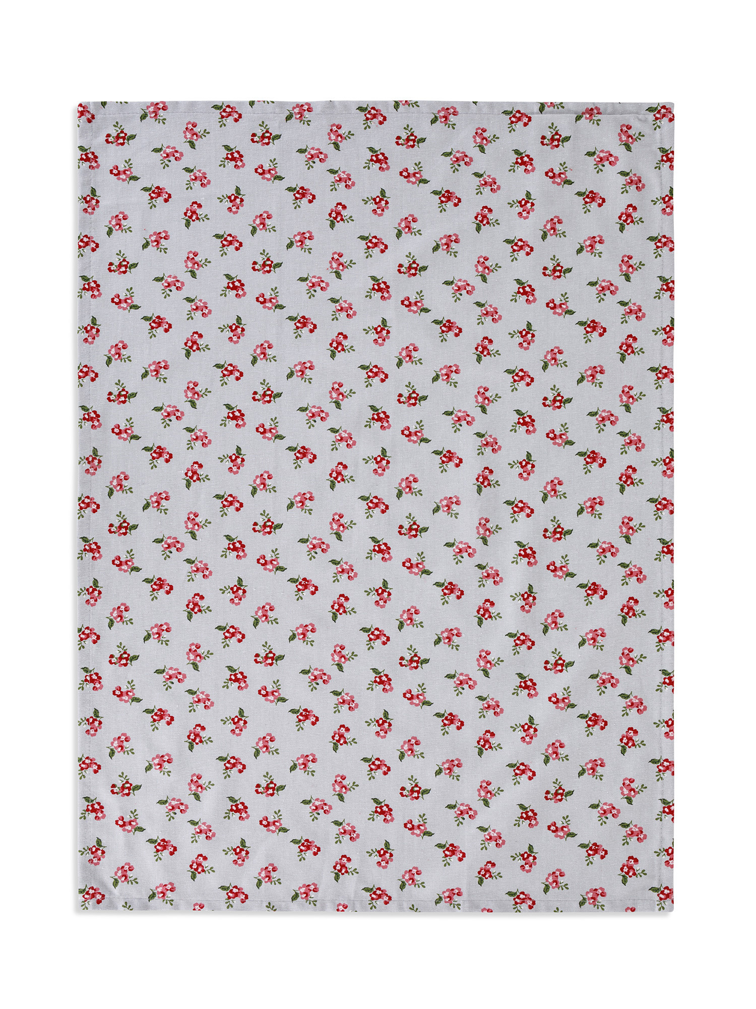 Set of 3 small flower patterned 100% cotton tea towels, Pink, large image number 3