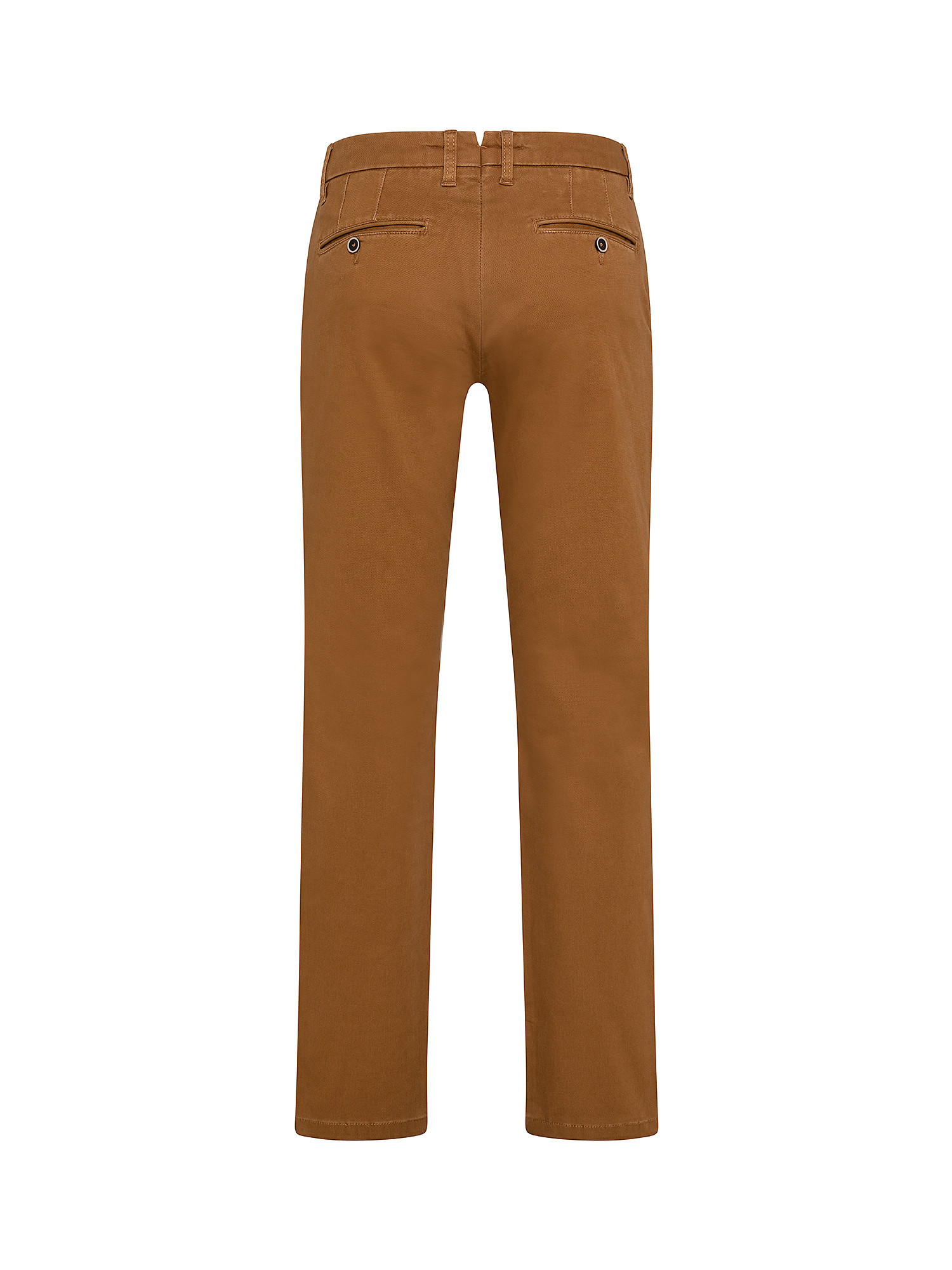 Regular fit trousers in stretch cotton, Light Brown, large image number 1