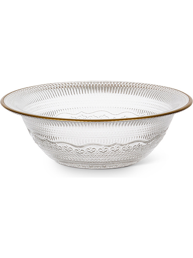 Glass bowl with gold edge