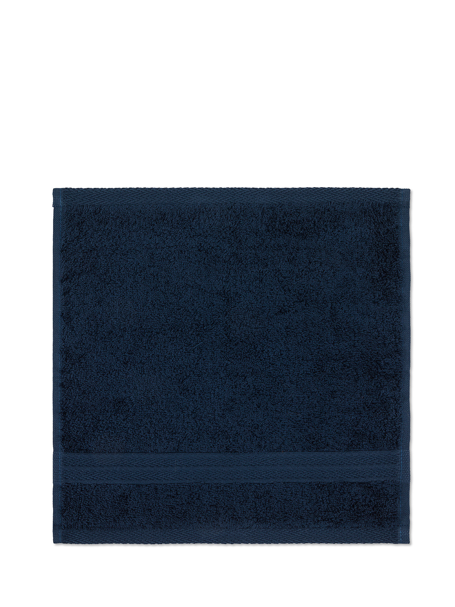 Set of 2 Zefiro solid color 100% cotton washcloths, Dark Blue, large image number 1
