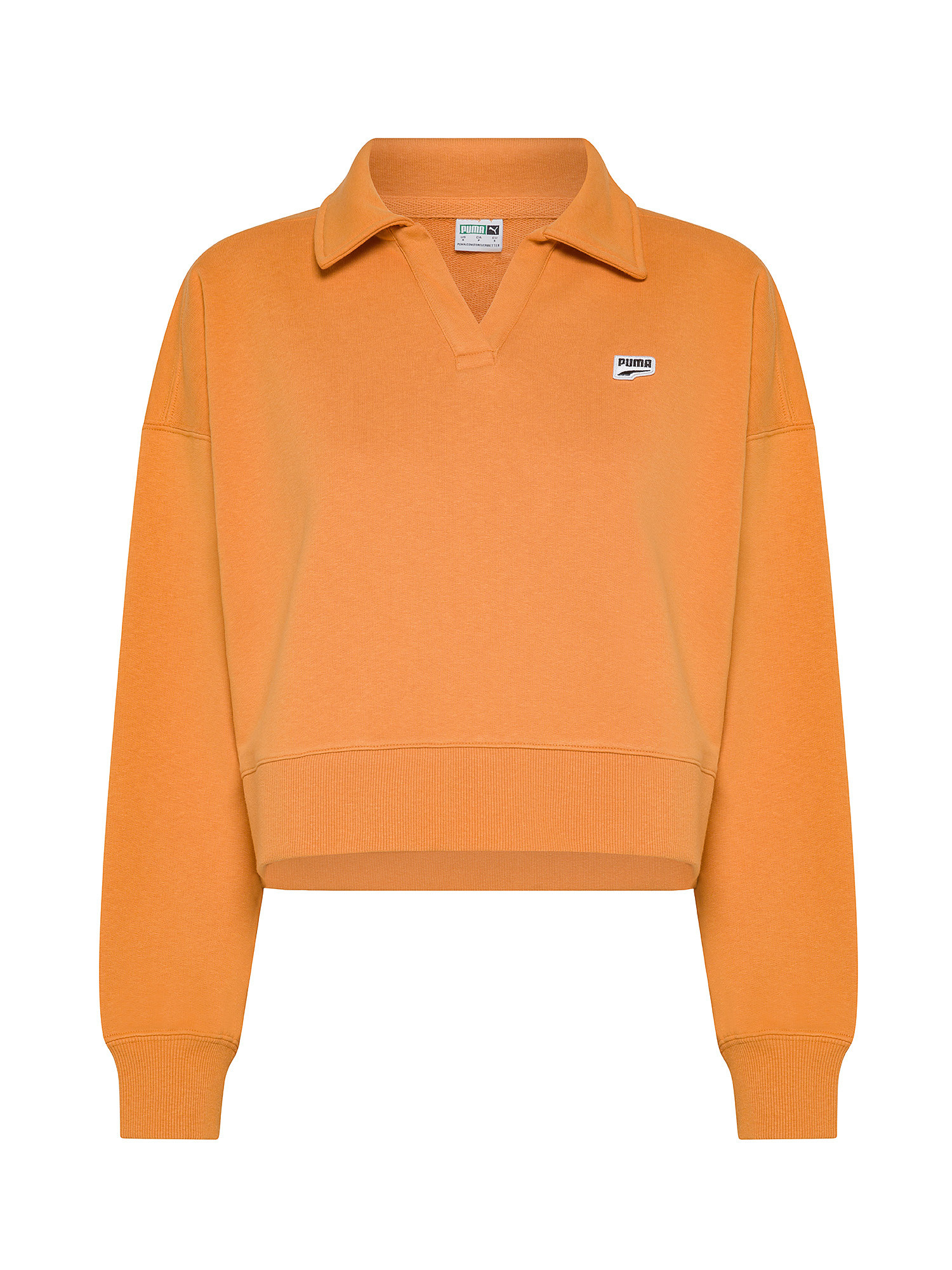 Puma - Oversized polo-style cotton sweatshirt, Sunflower Yellow, large image number 0