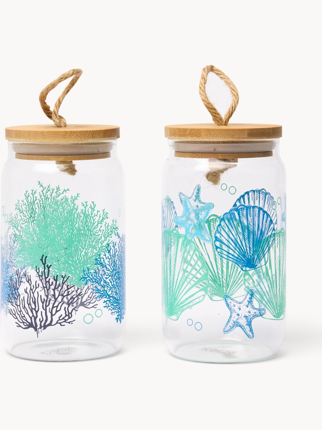 Borosilicate glass jar with bamboo lid - Introductory price