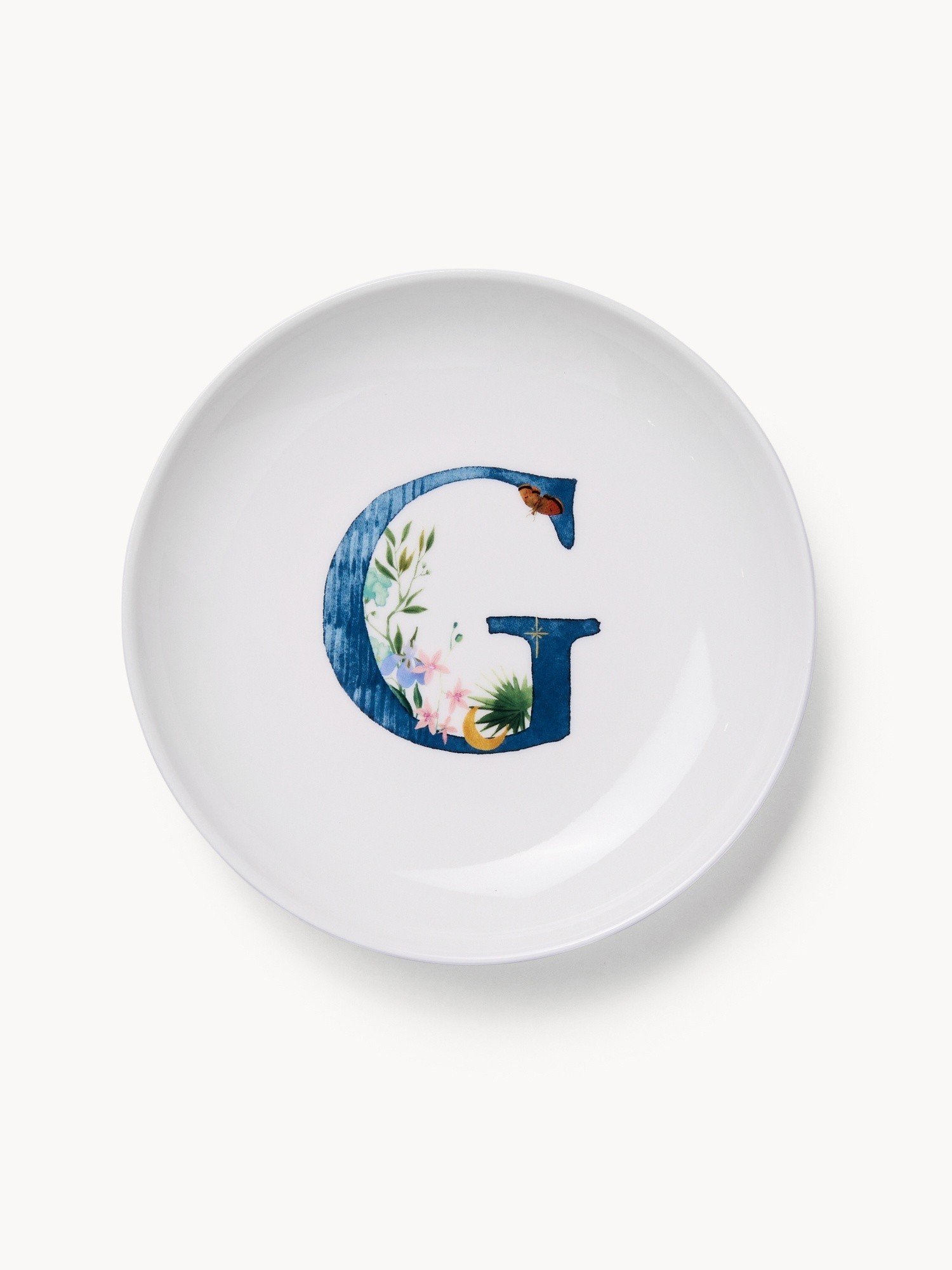 Piattino pane in new bone china lettera G, Bianco 1, large image number 1