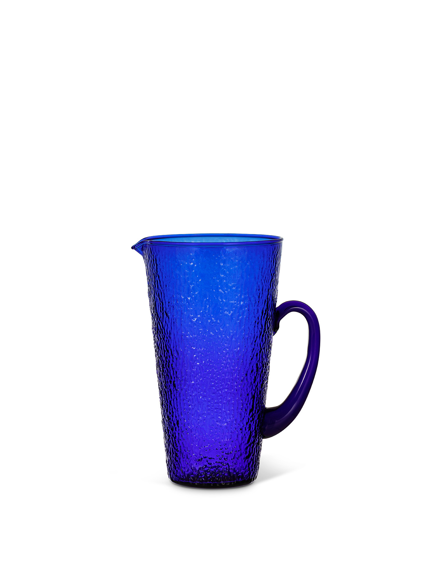 Caraffa vetro colorato, Blu, large image number 0