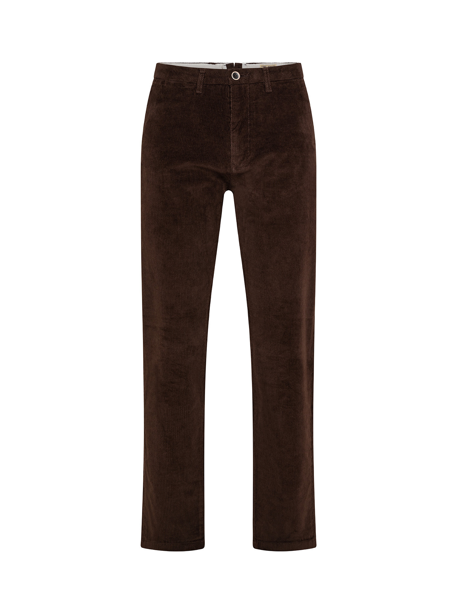 JCT - Slim fit velvet chino trousers, Brown, large image number 0