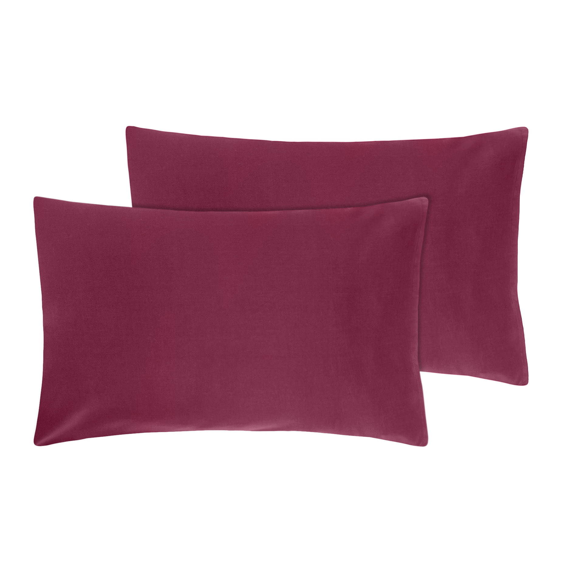 Zefiro 2-pack pillowcases in 100% cotton satin, Purple Violet, large image number 0