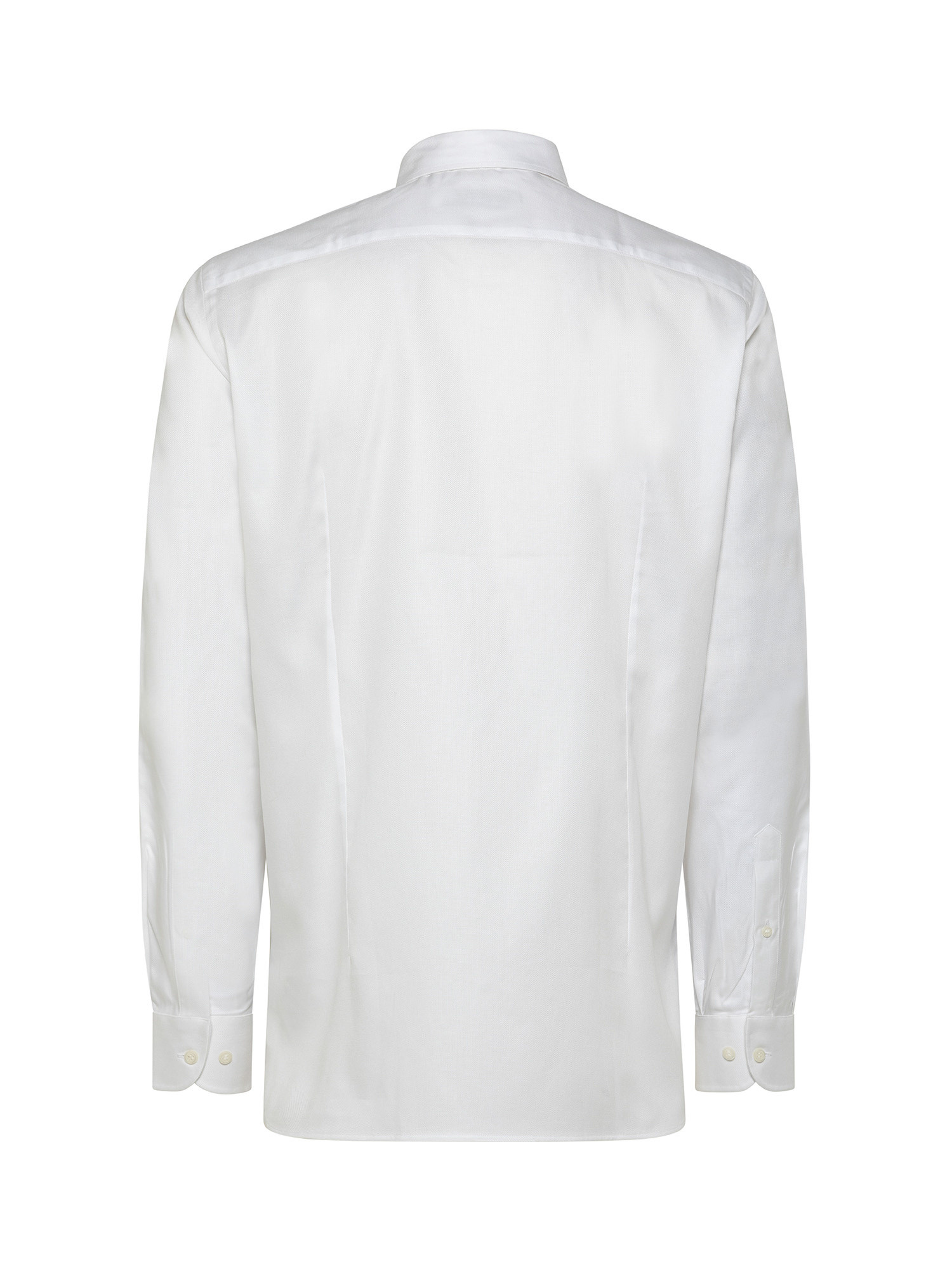 Camicia slim fit in puro cotone, Bianco 1, large image number 2
