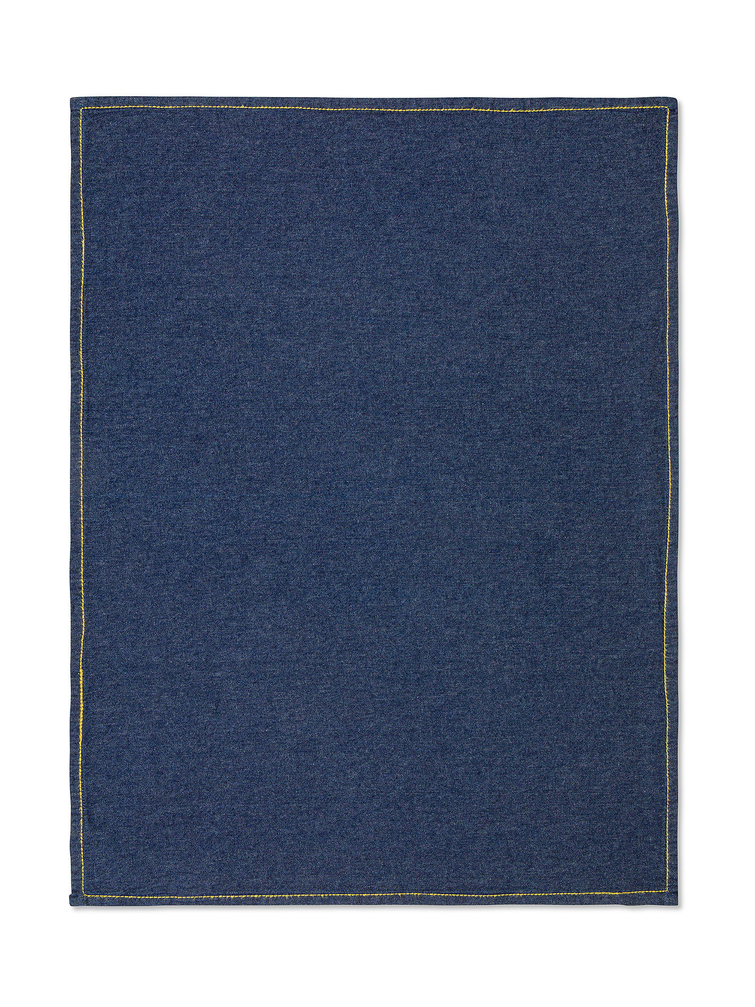 Set of 2 cotton denim tea towels, Blue, large image number 1