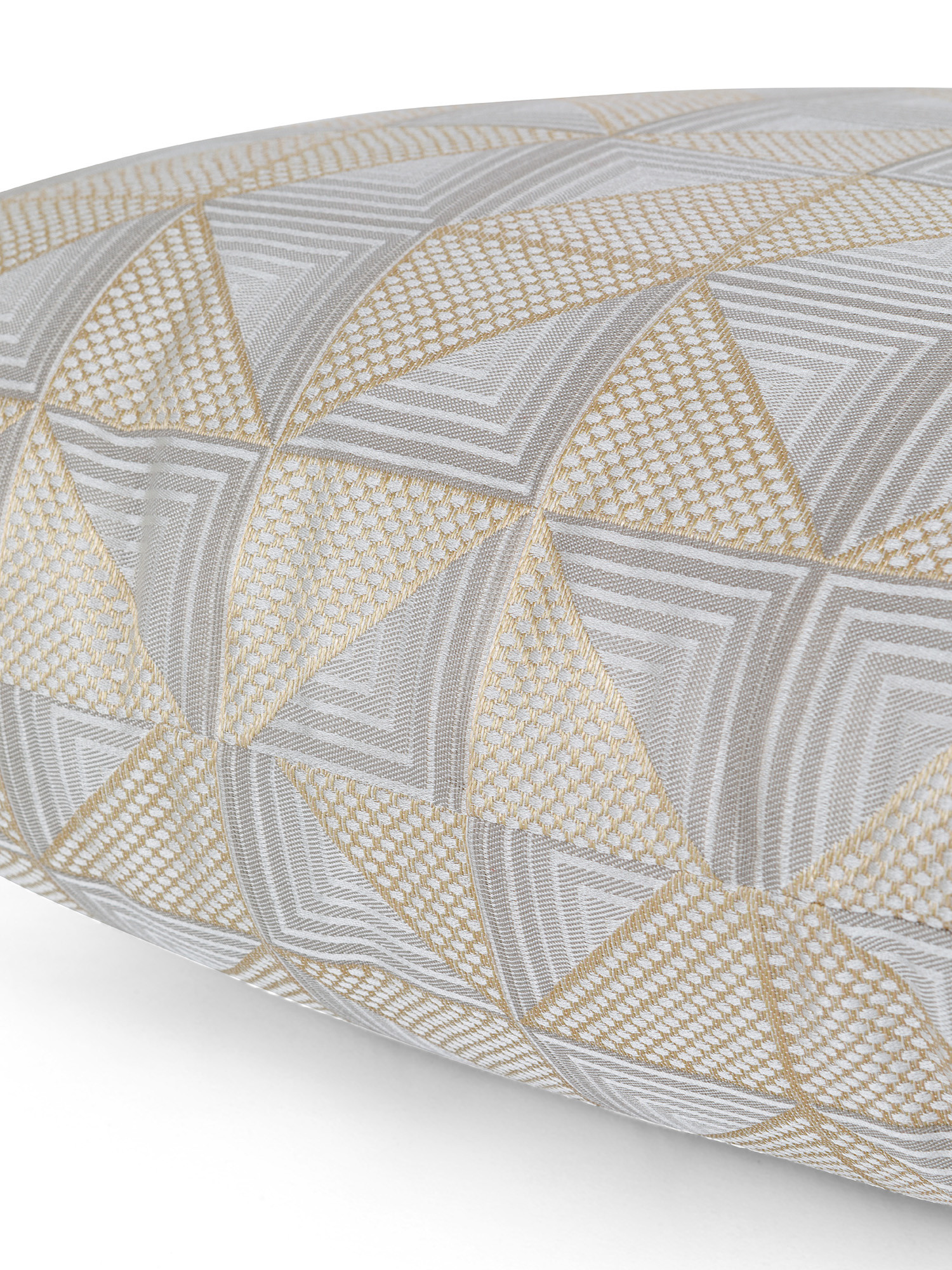 Cushion in jacquard fabric with geometric pattern 45x45 cm, Silver Grey, large