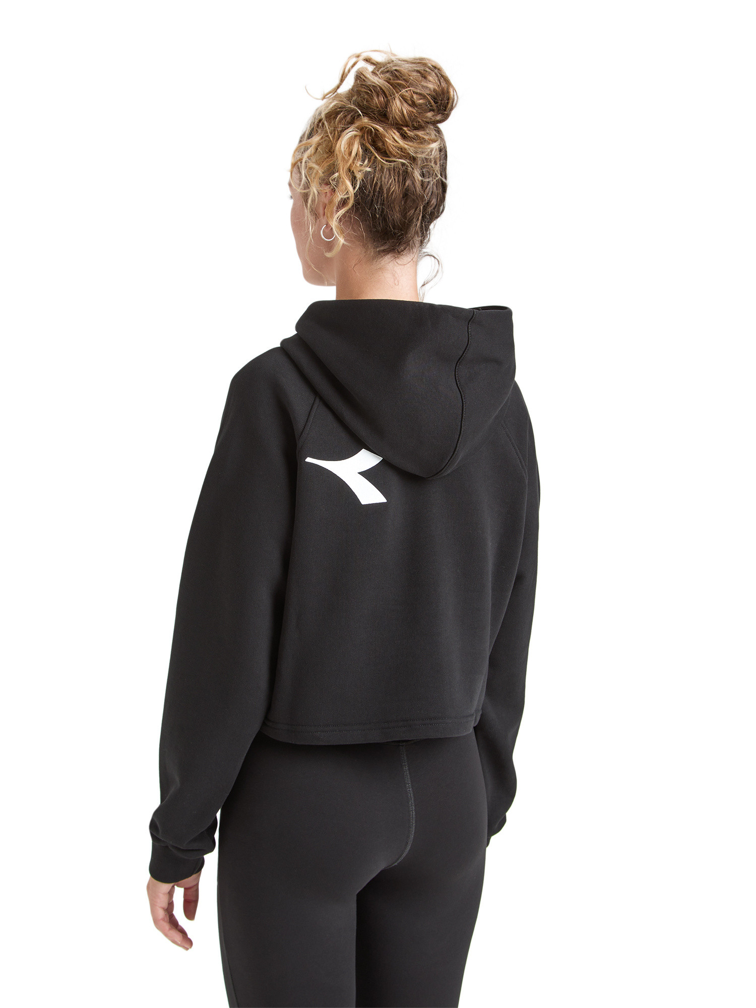 Diadora - Manifesto cotton hoodie, Black, large image number 3