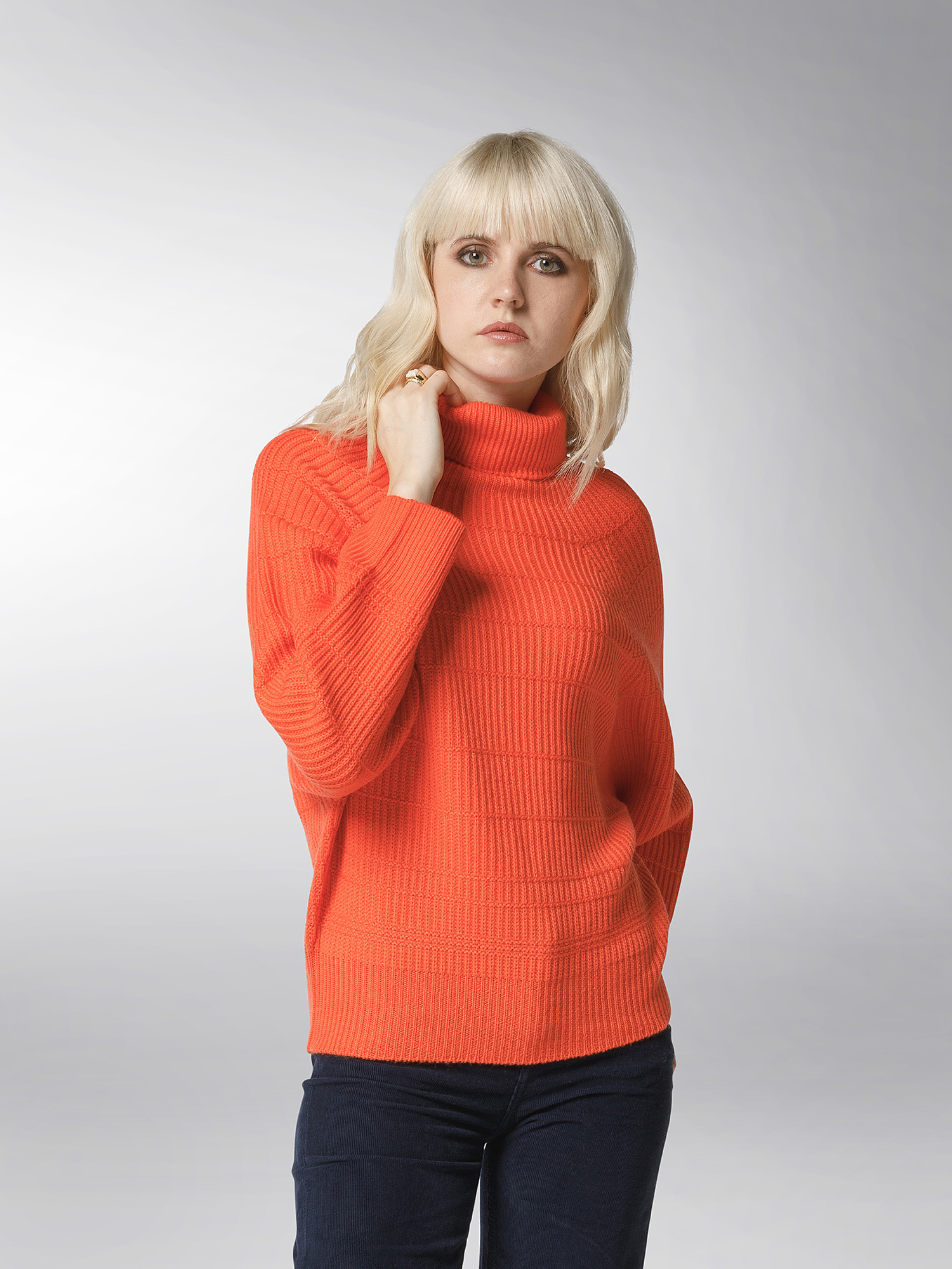 K Collection - Pullover dolcevita, Arancione, large image number 3
