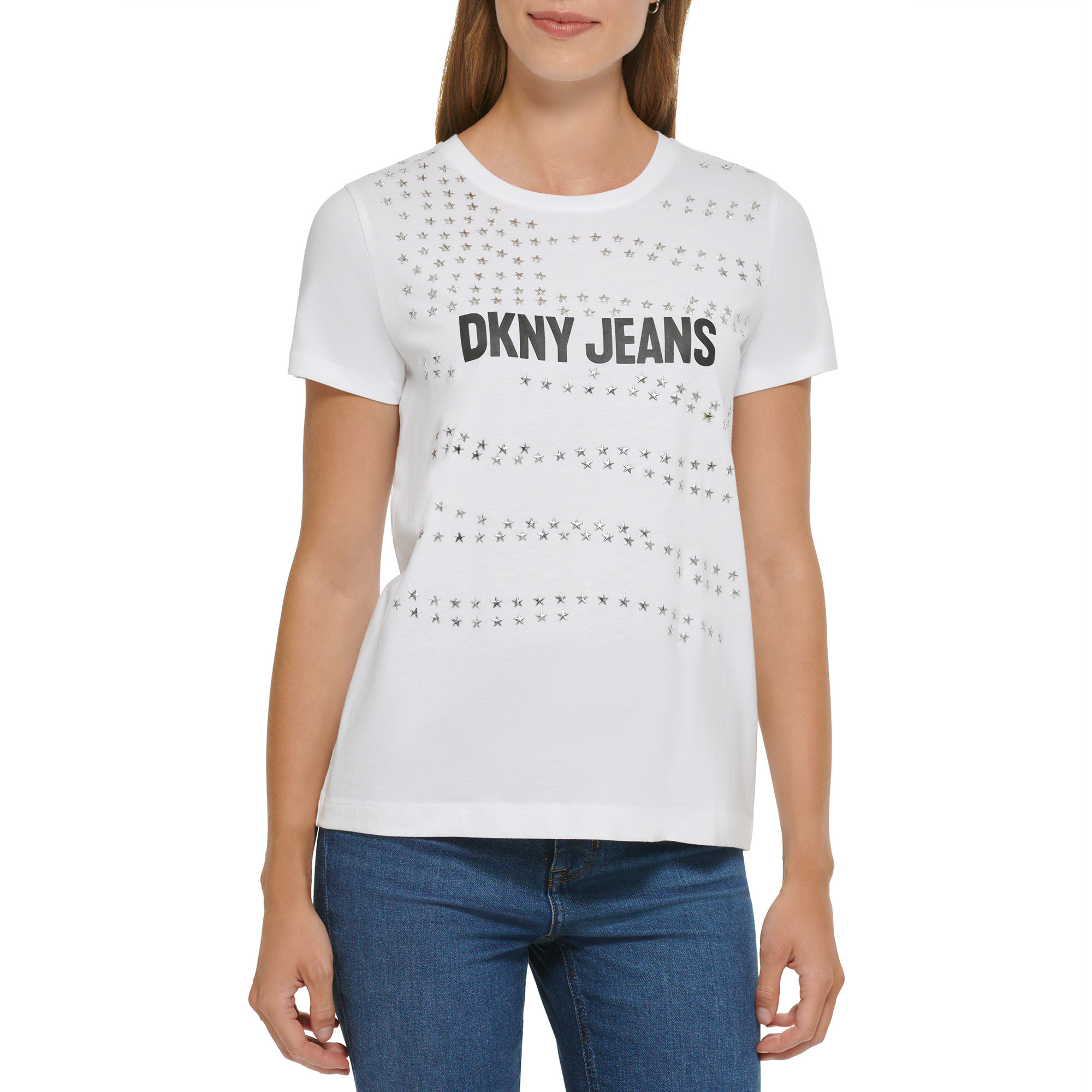 DKNY - T-shirt con logo, Bianco, large image number 3