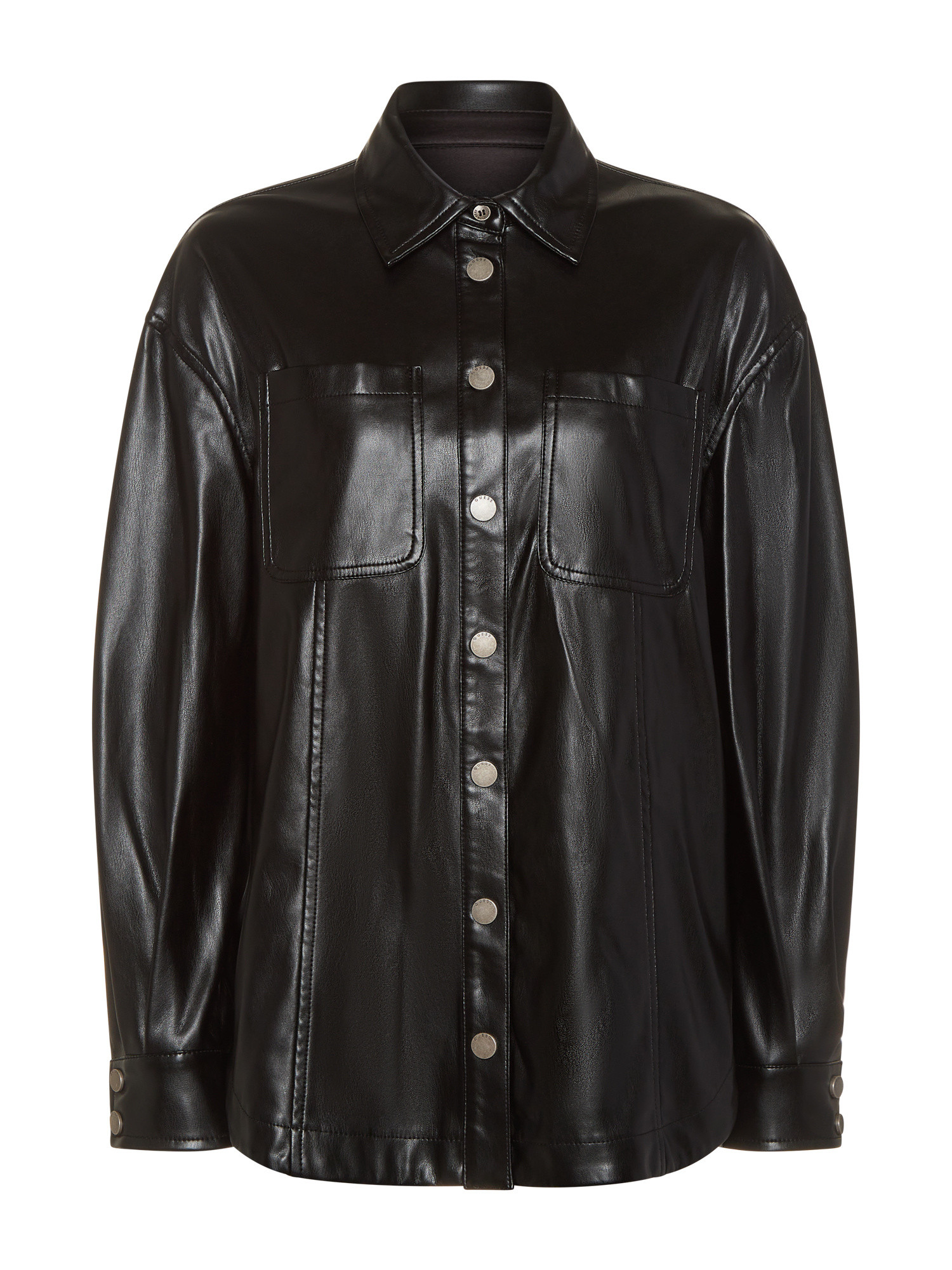 Guess - Faux leather shirt, Black, large image number 0