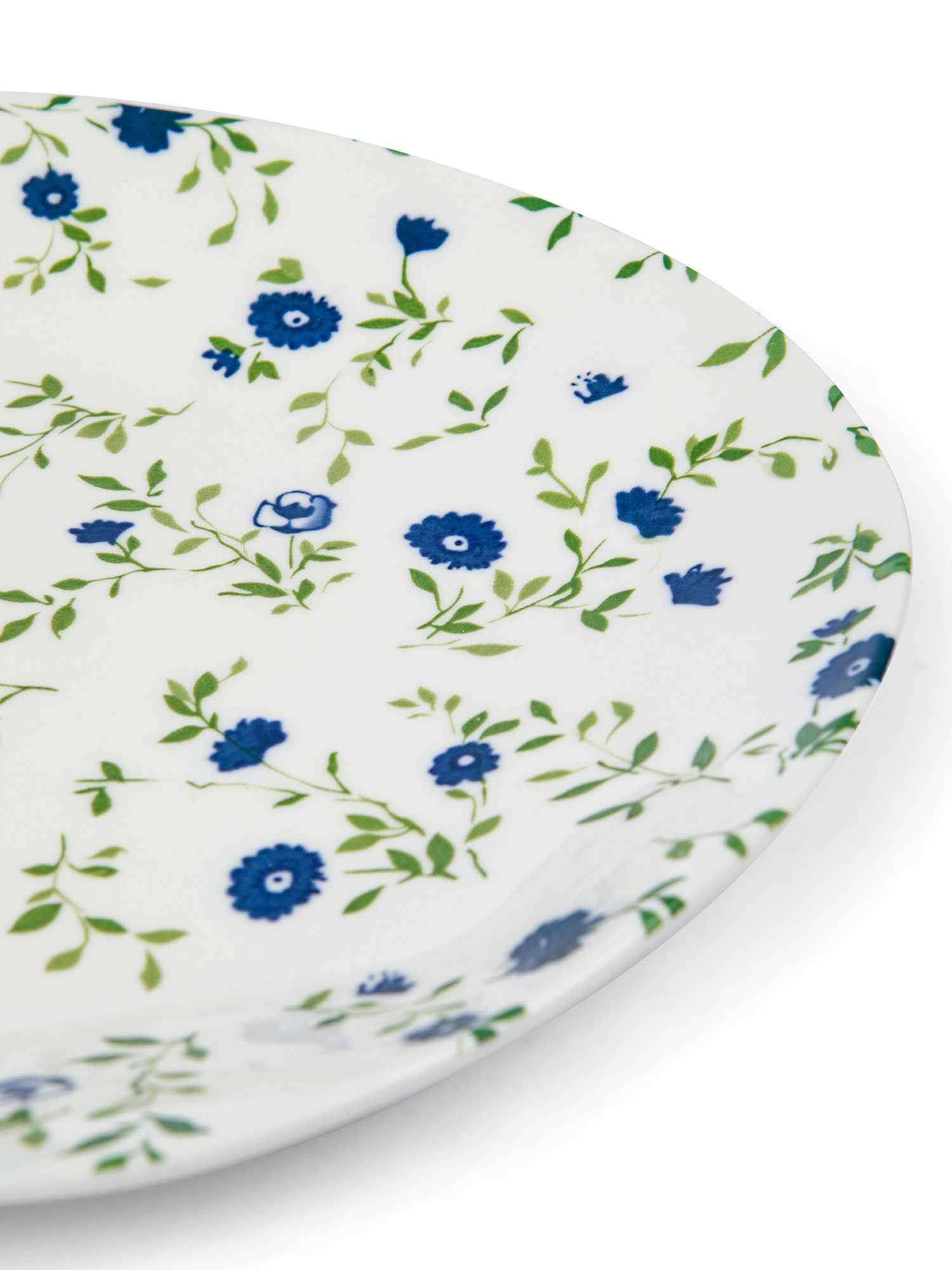 Porcelain fruit plate with flower motif, White, large image number 1