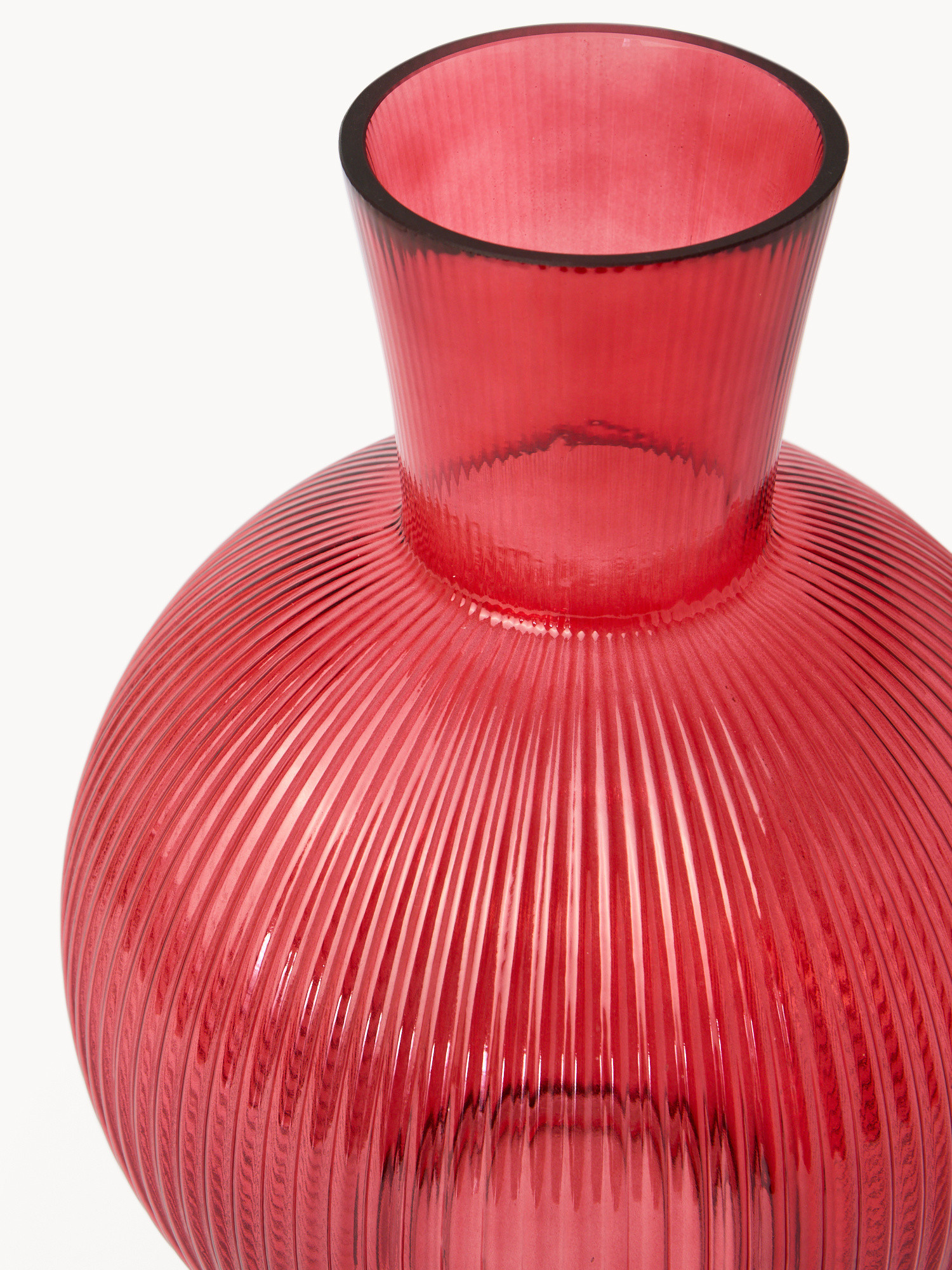 Vaso in vetro, Rosso, large image number 1