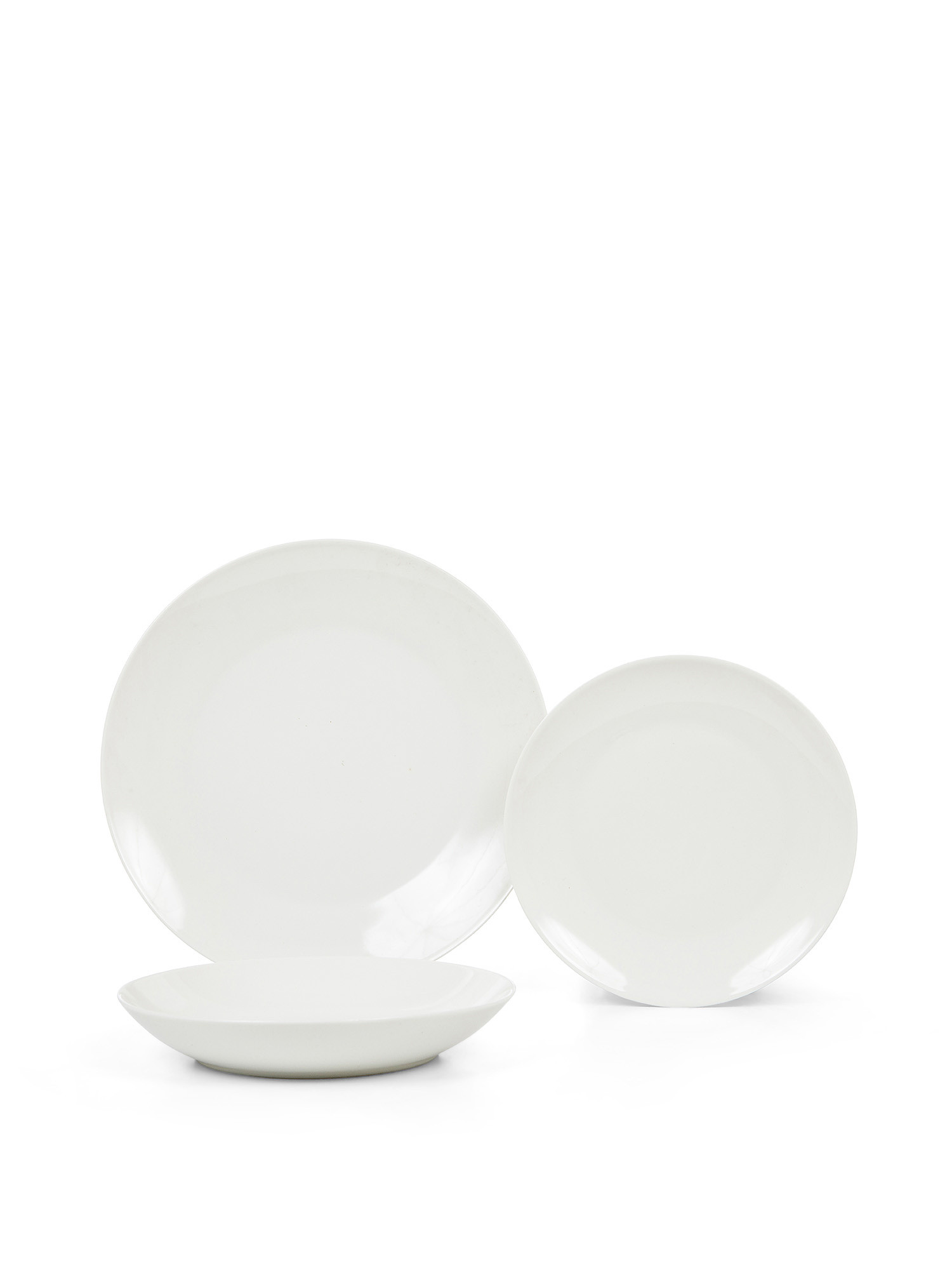 Set 18 piatti new bone china Coupe, Bianco, large image number 0