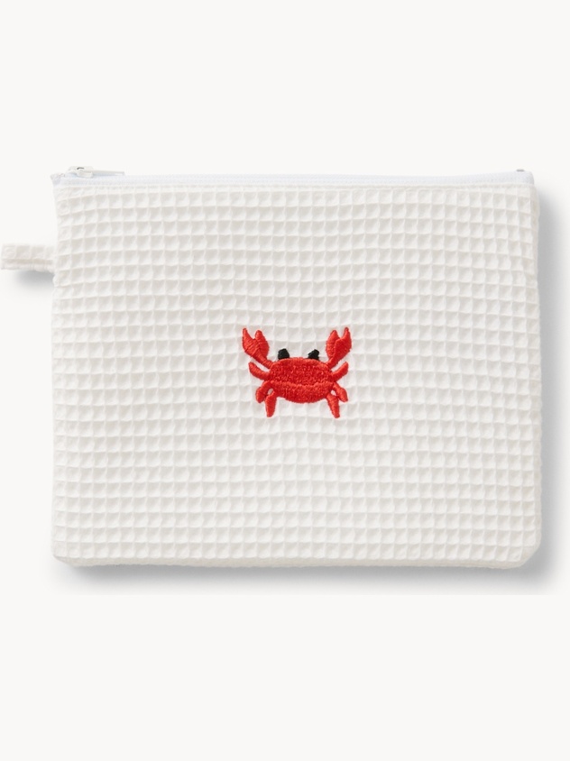 Waffle cotton wash bag