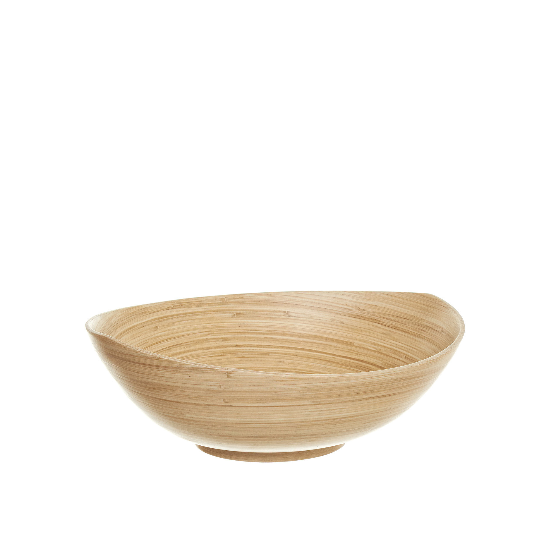Oval bamboo bowl, Natural, large image number 0
