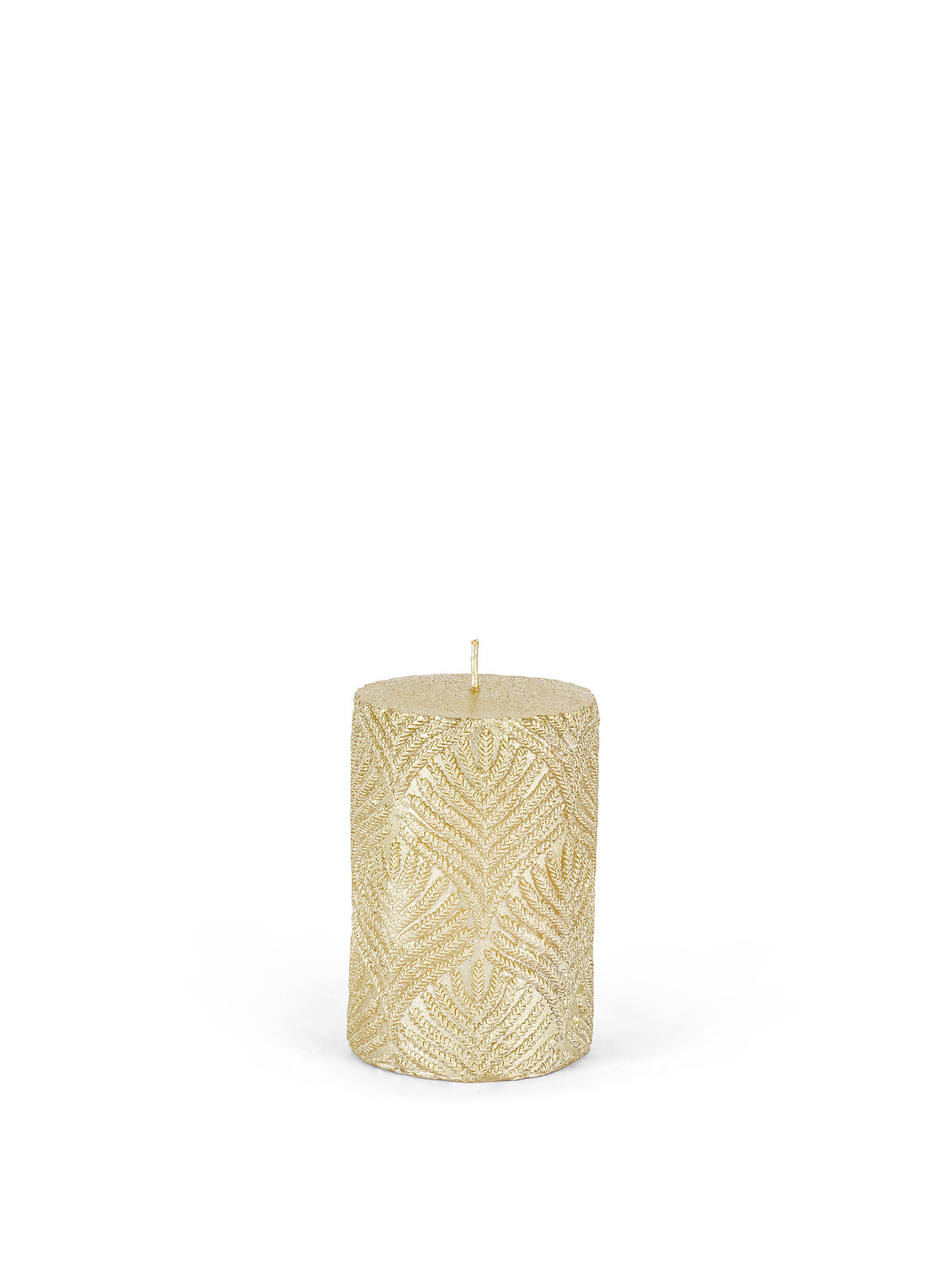 Engraved and decorated candle., Gold, large image number 0