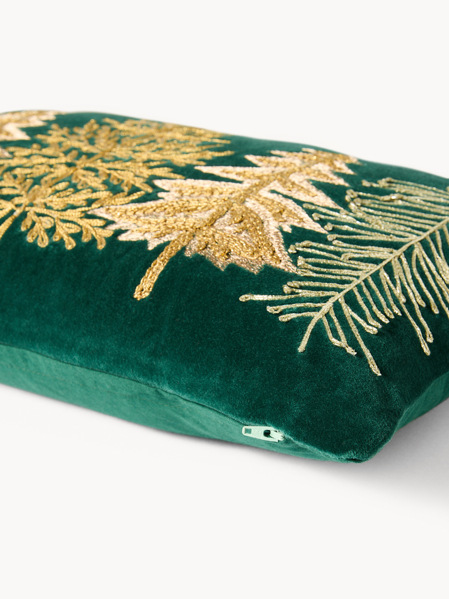 Cuscino 30x50 alberi ricamati, Verde, large image number 2