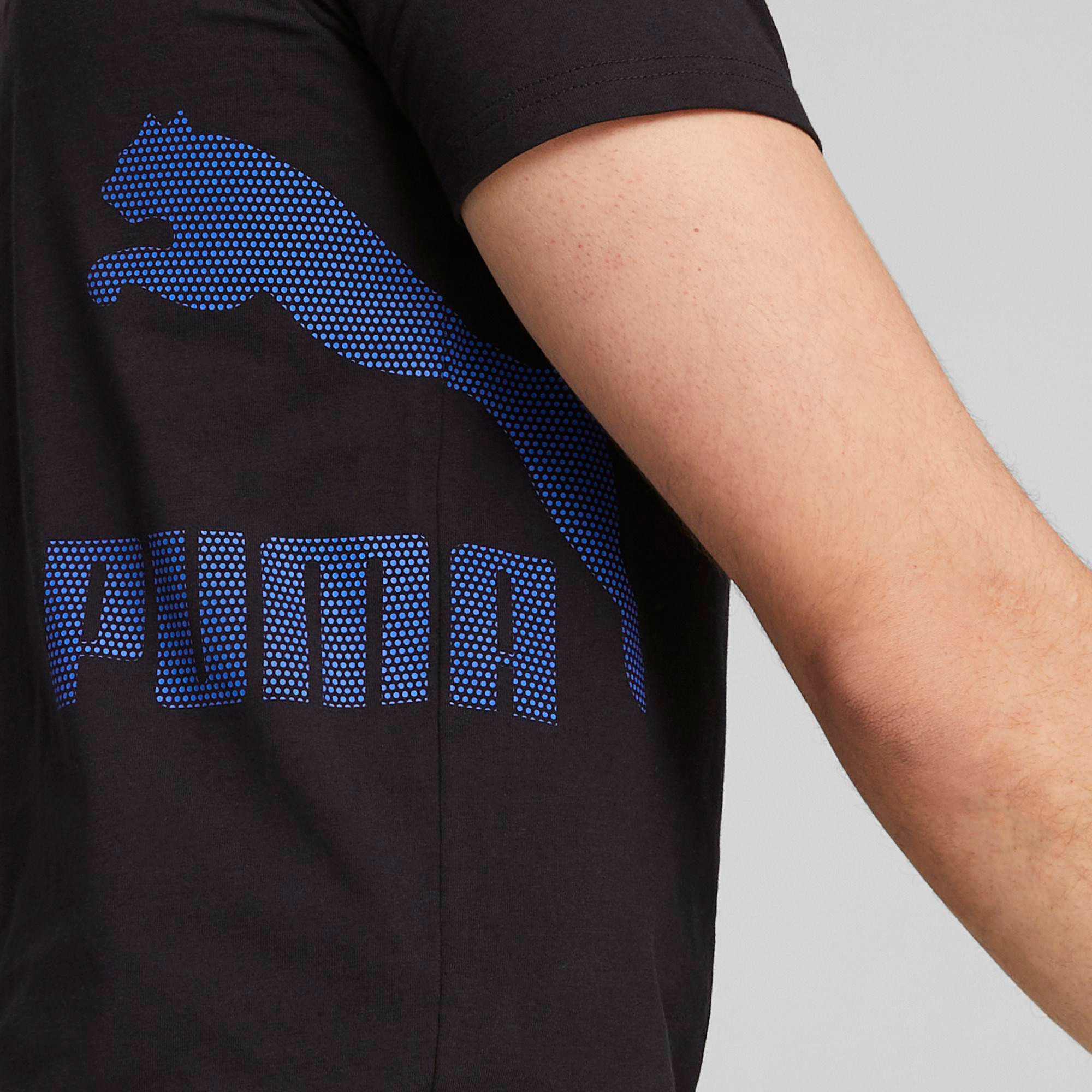 Puma - T-shirt in cotone con logo, Nero, large image number 5
