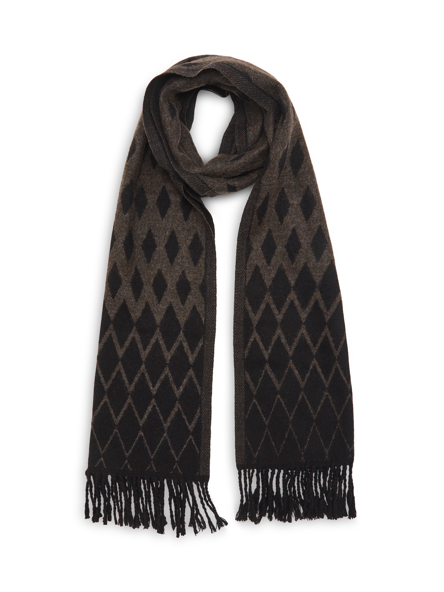 Luca D'Altieri - Fabric scarf, Black / Brown, large image number 0