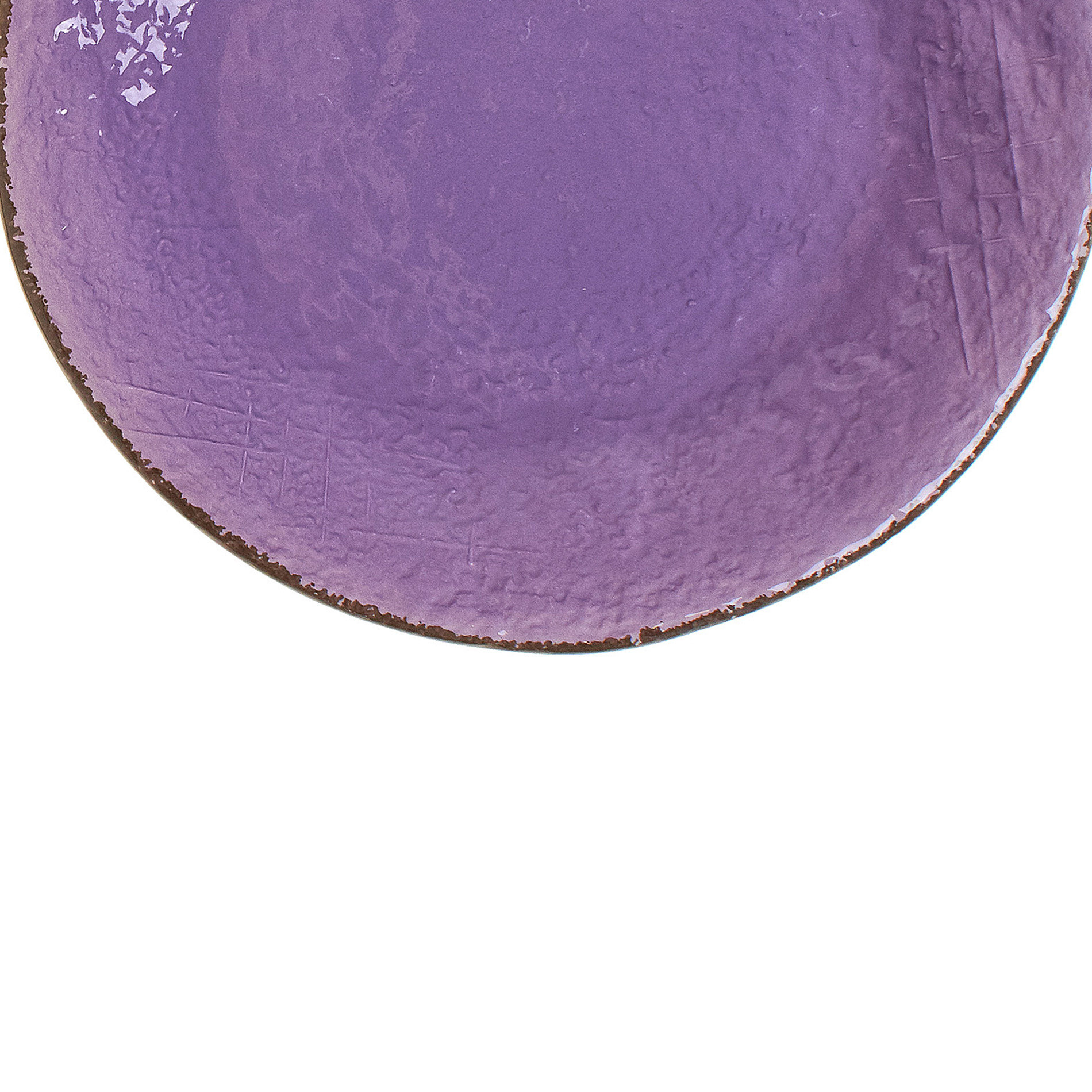 Piatto frutta ceramica artigianale Preta, Viola lilla, large image number 2