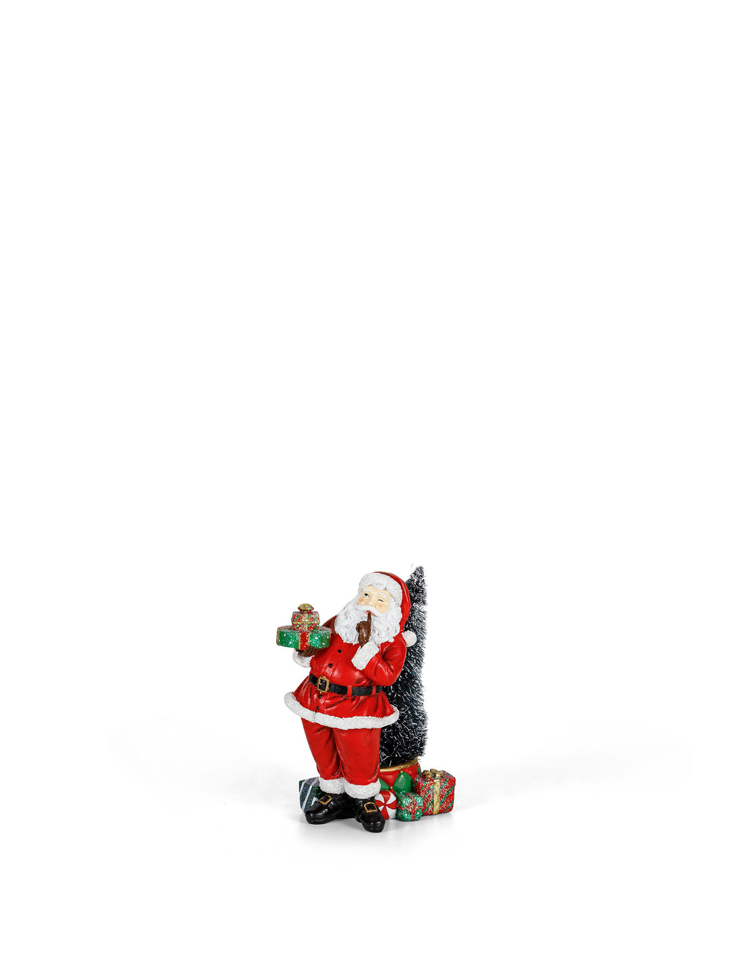 Babbo Natale decorativo in resina, Rosso, large image number 0