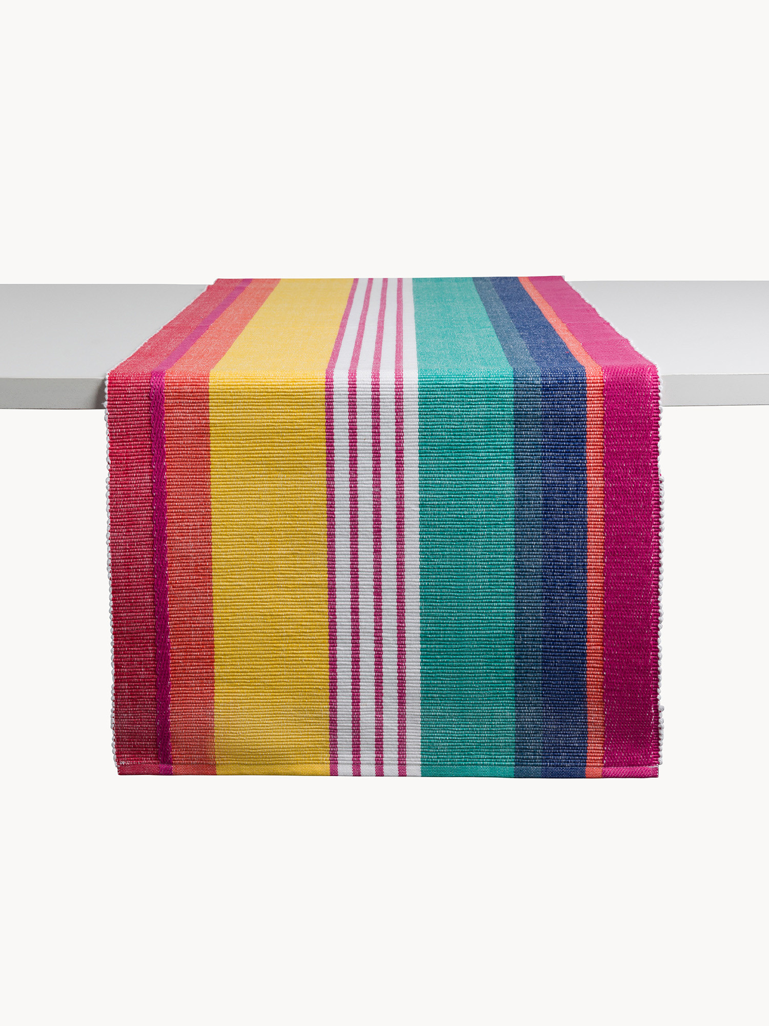 Runner in puro cotone a righe, Multicolor, large image number 1