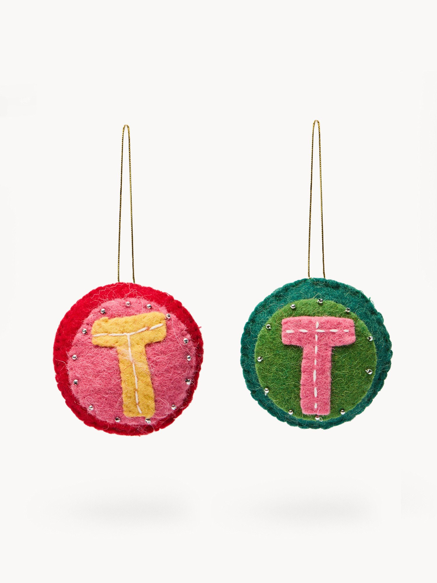 Pallina in feltro lettera T, Multicolor, large image number 0