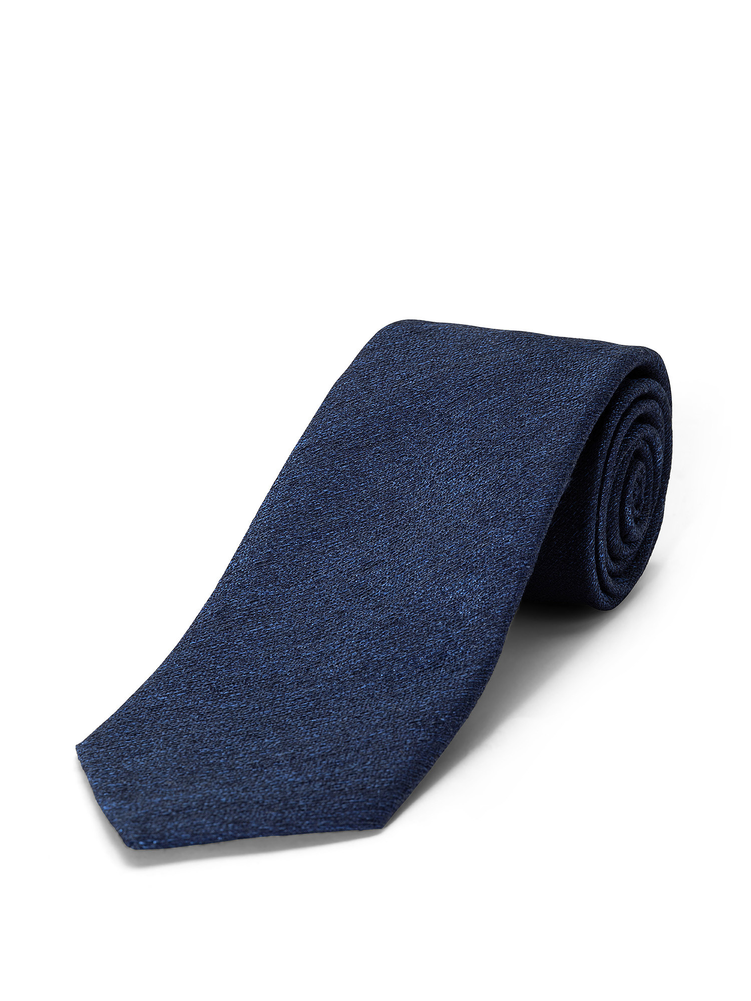 Cravatta in pura seta tinta unita, Blu scuro, large image number 1