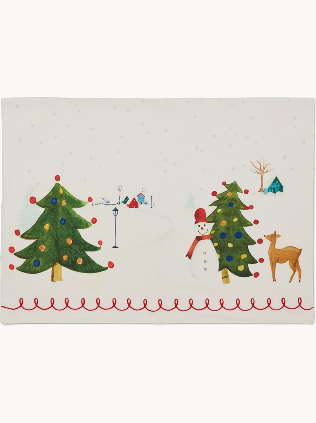 Placemat in pure cotton with a Christmas print