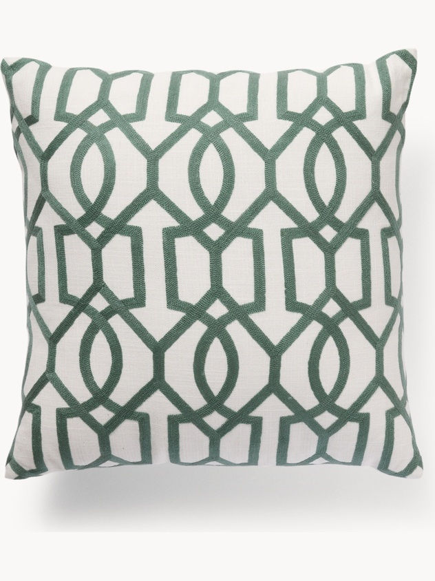 Cuscino con ricamo geometrico 45x45cm