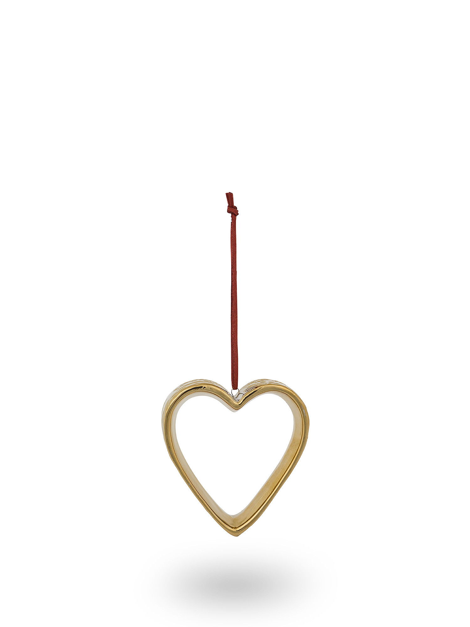 Porcelain heart decoration, Gold, large image number 0