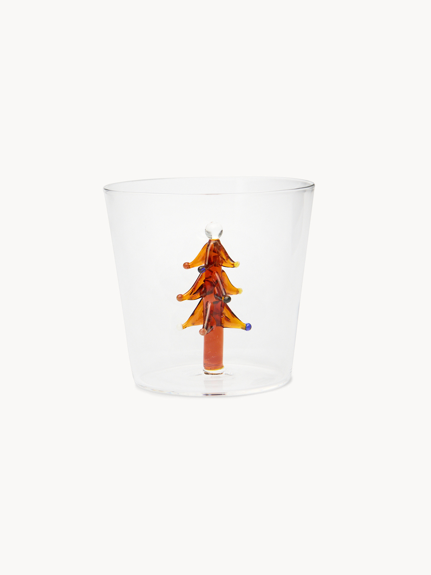 Glass tumbler with tree detail, Transparent, large image number 0