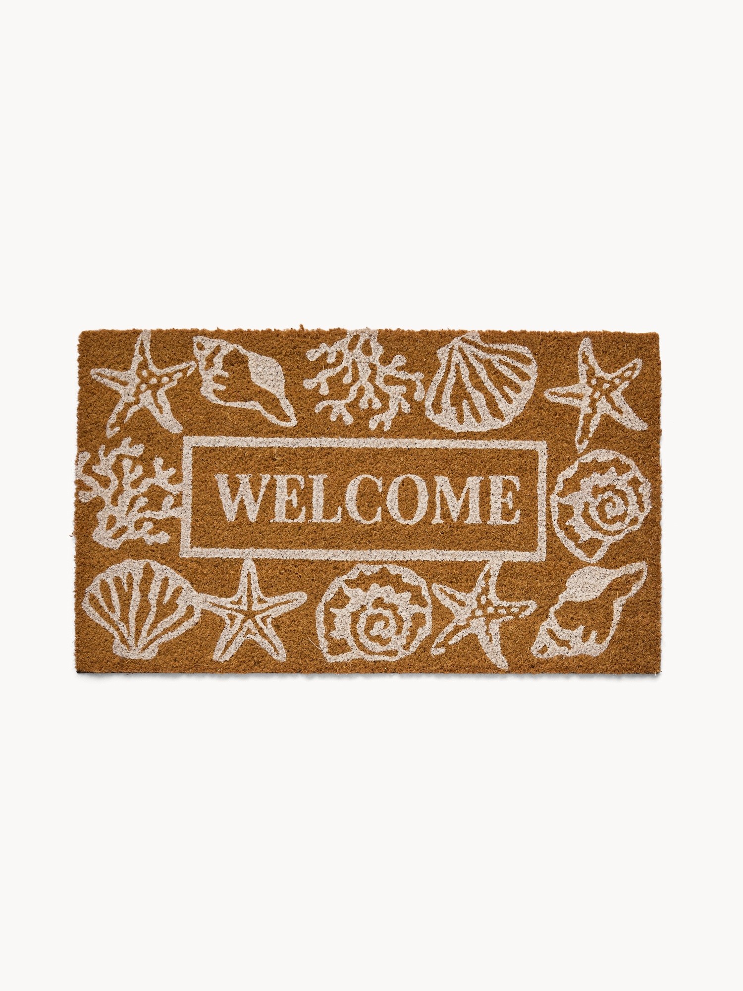 Zerbino con stampa conchiglie, Bianco, large image number 0