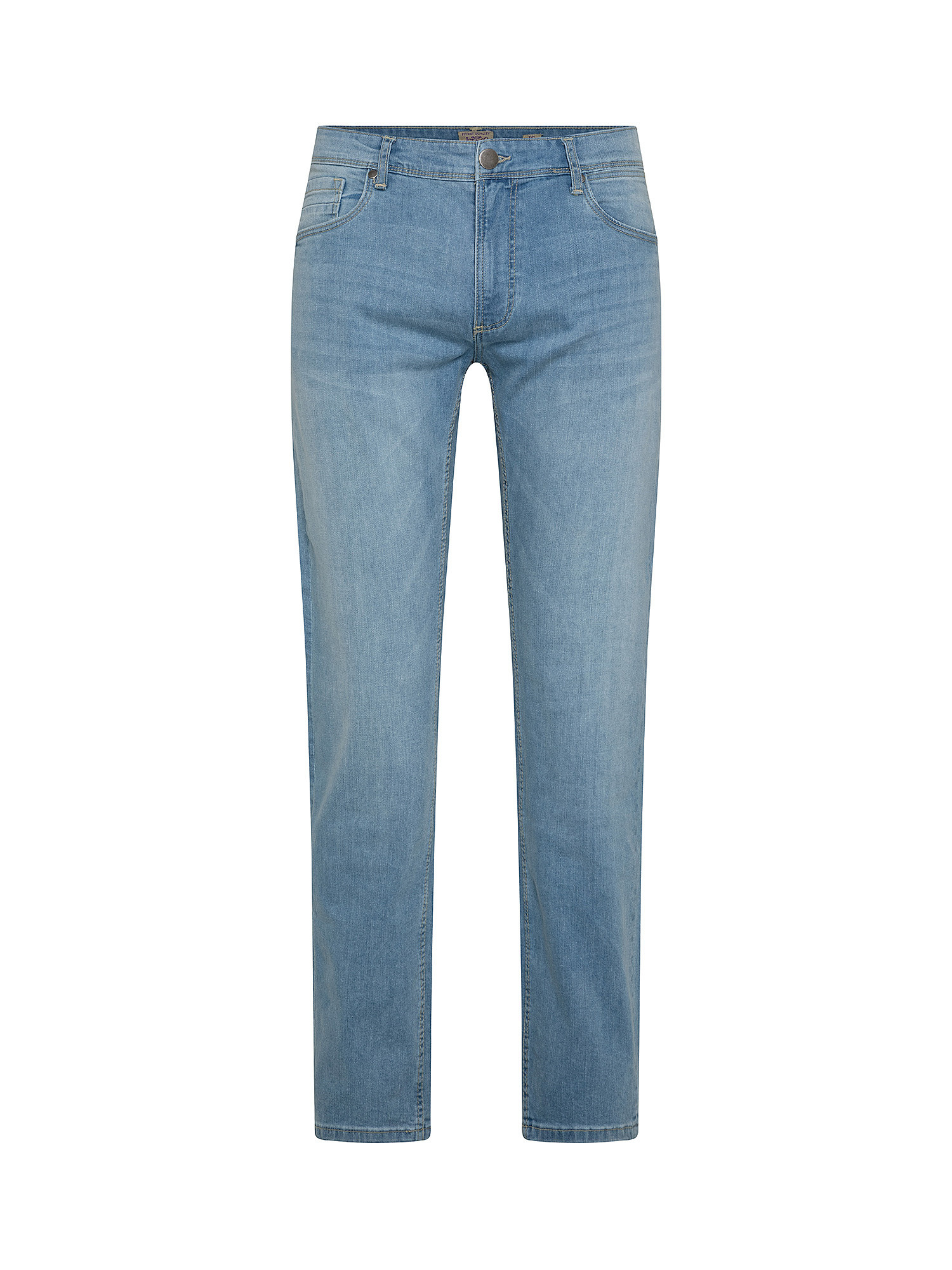 Jeans 5 tasche slim cotone leggero stretch, Blu chiaro, large