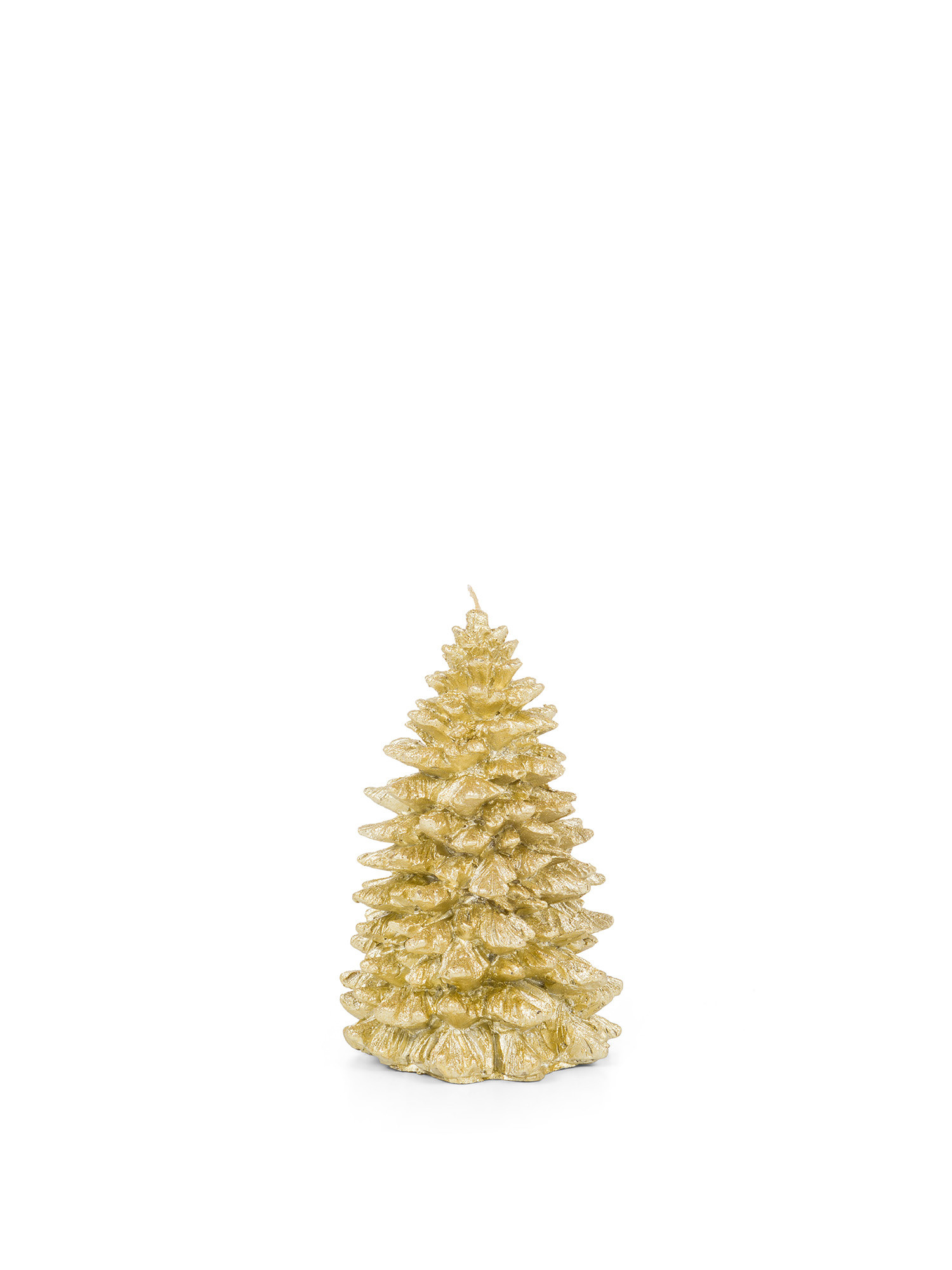 Christmas tree candle, Gold, large image number 0