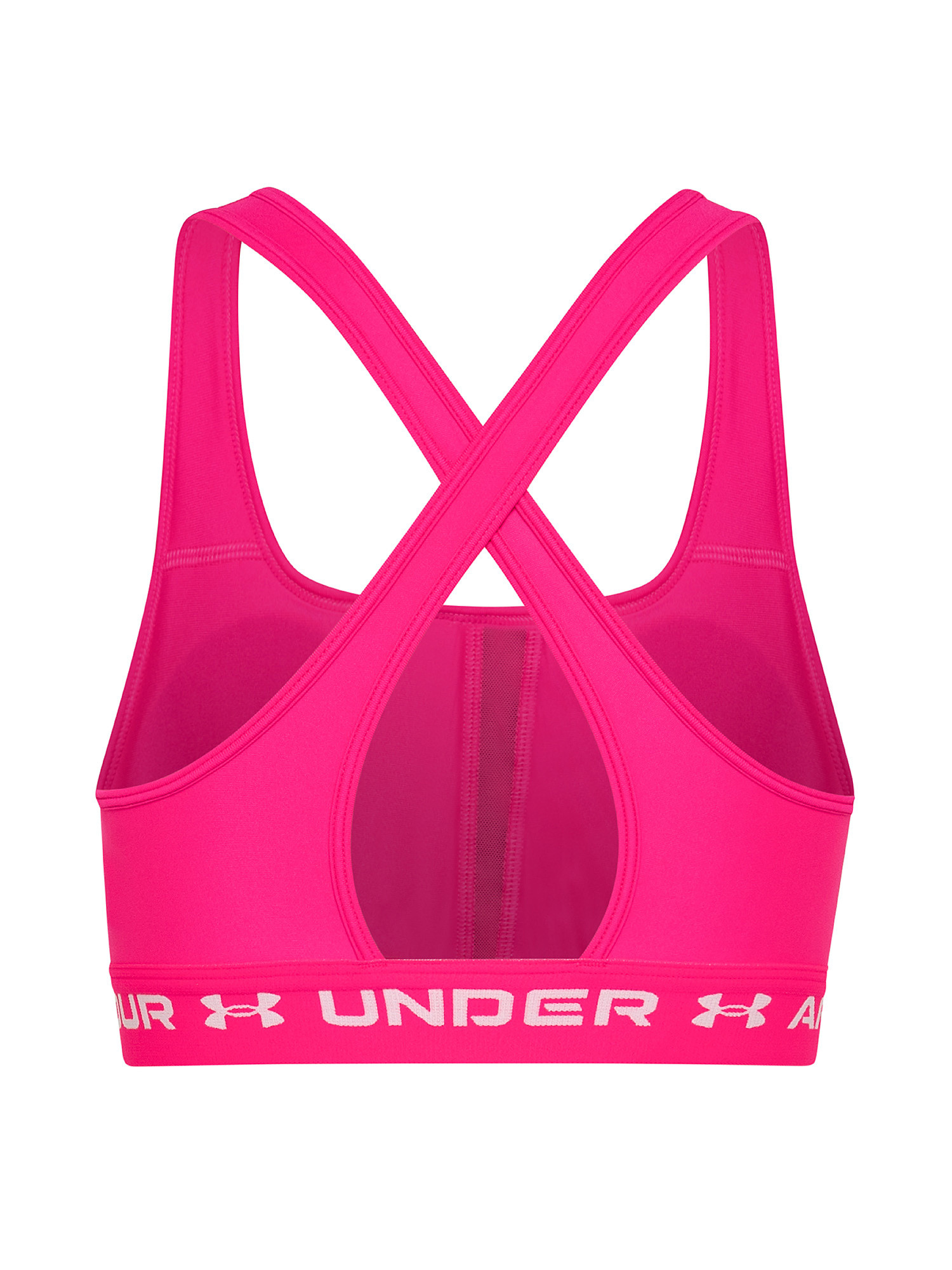Armour® Mid Crossbac sports bra, Pink Fuchsia, large image number 1