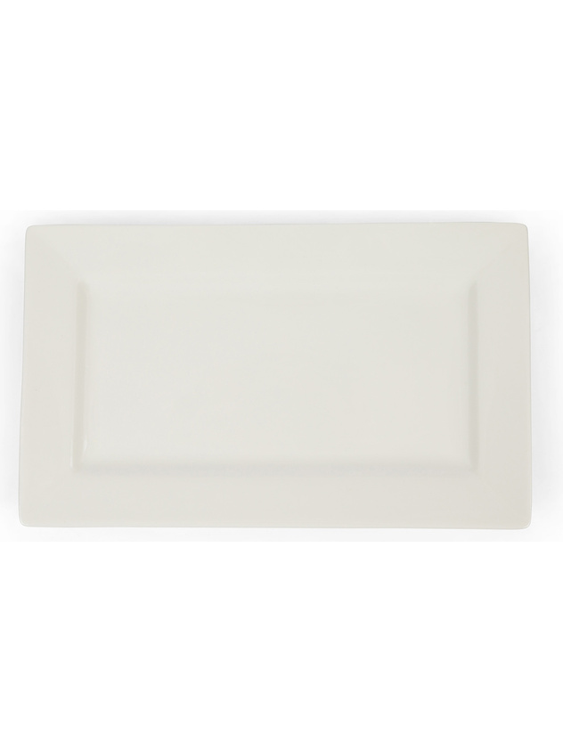 Rectangular porcelain saucer