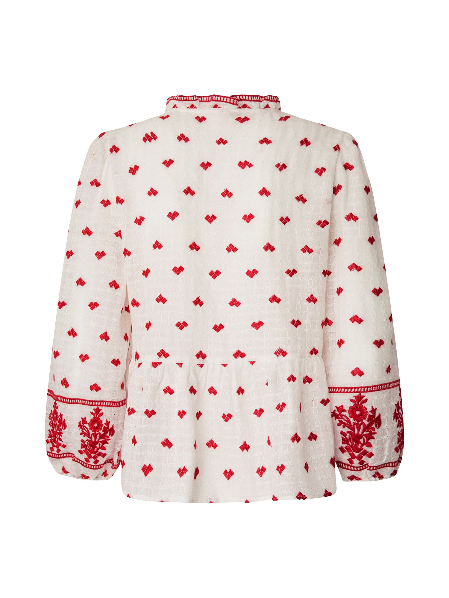Pepe Jeans - Patterned blouse, Red, large image number 1