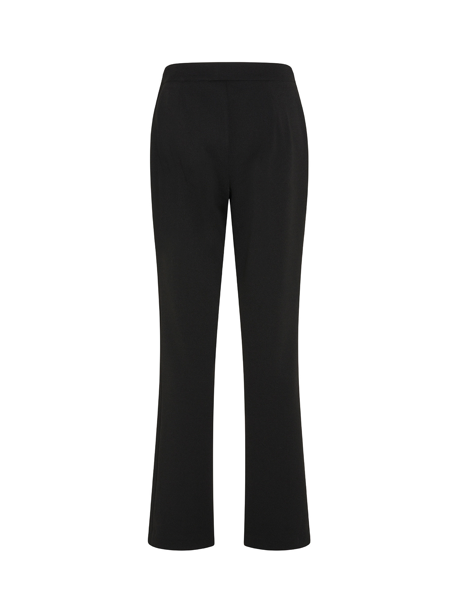 Koan - Crepe trousers with slits, Black, large image number 1