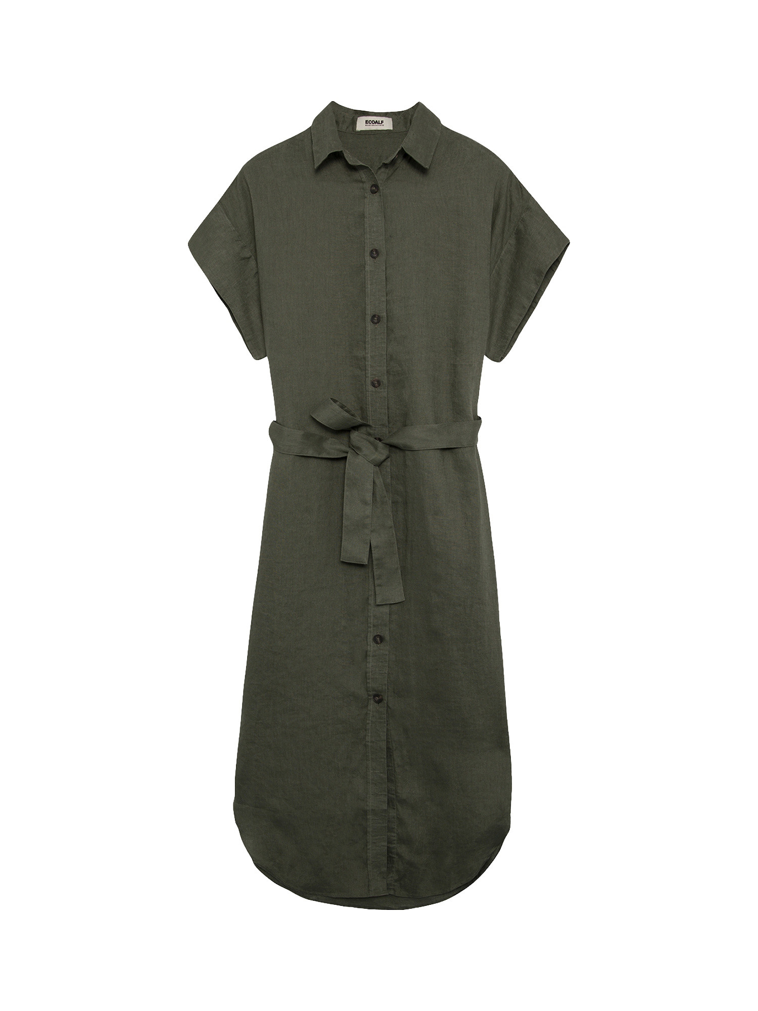Ecoalf - Amatista dress with belt, Olive Green, large image number 0