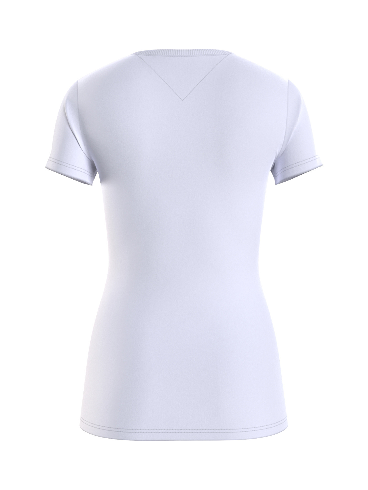 T-shirt aderente con logo, Bianco, large image number 1