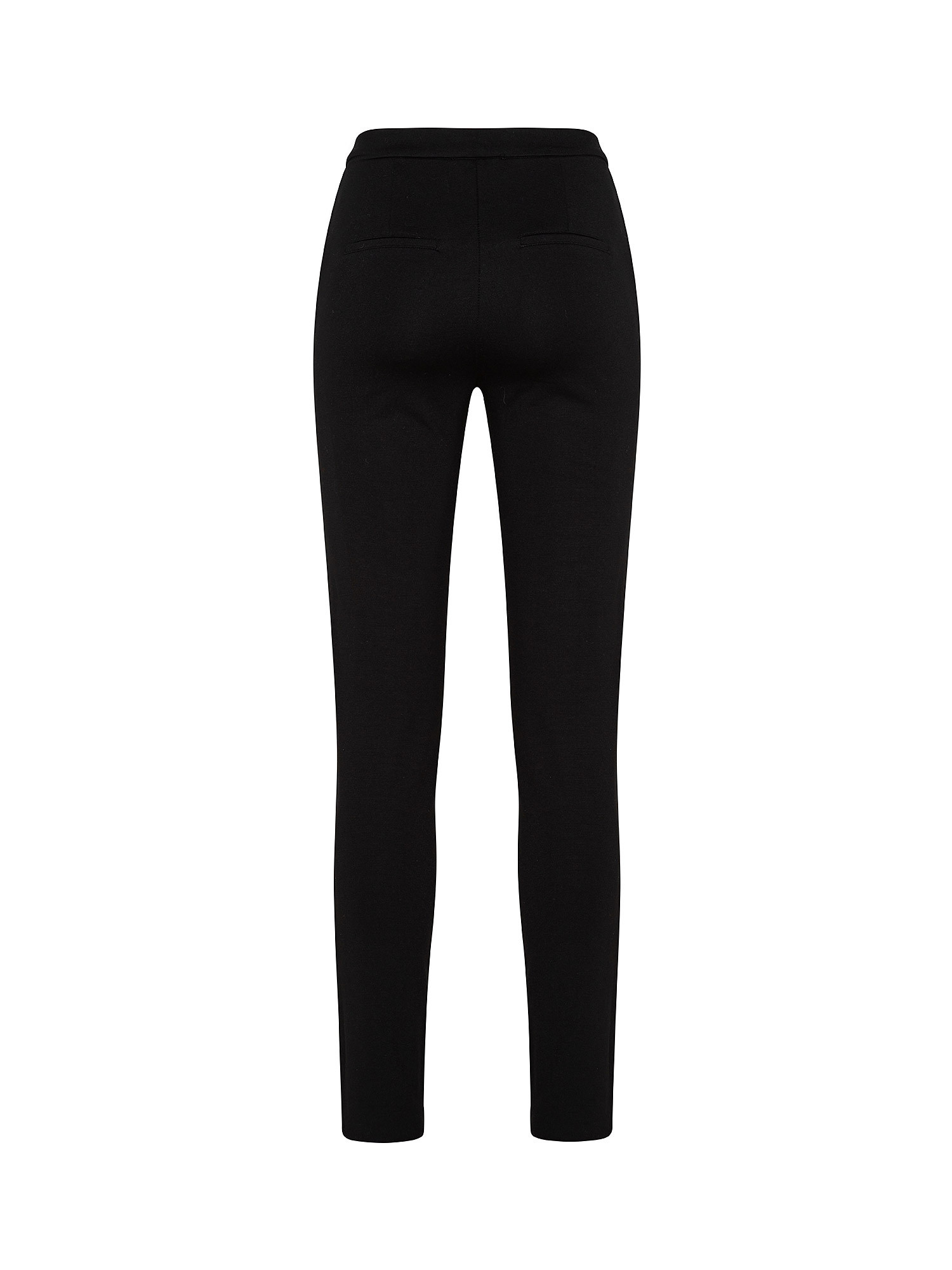 Solid color trousers, Black, large image number 1